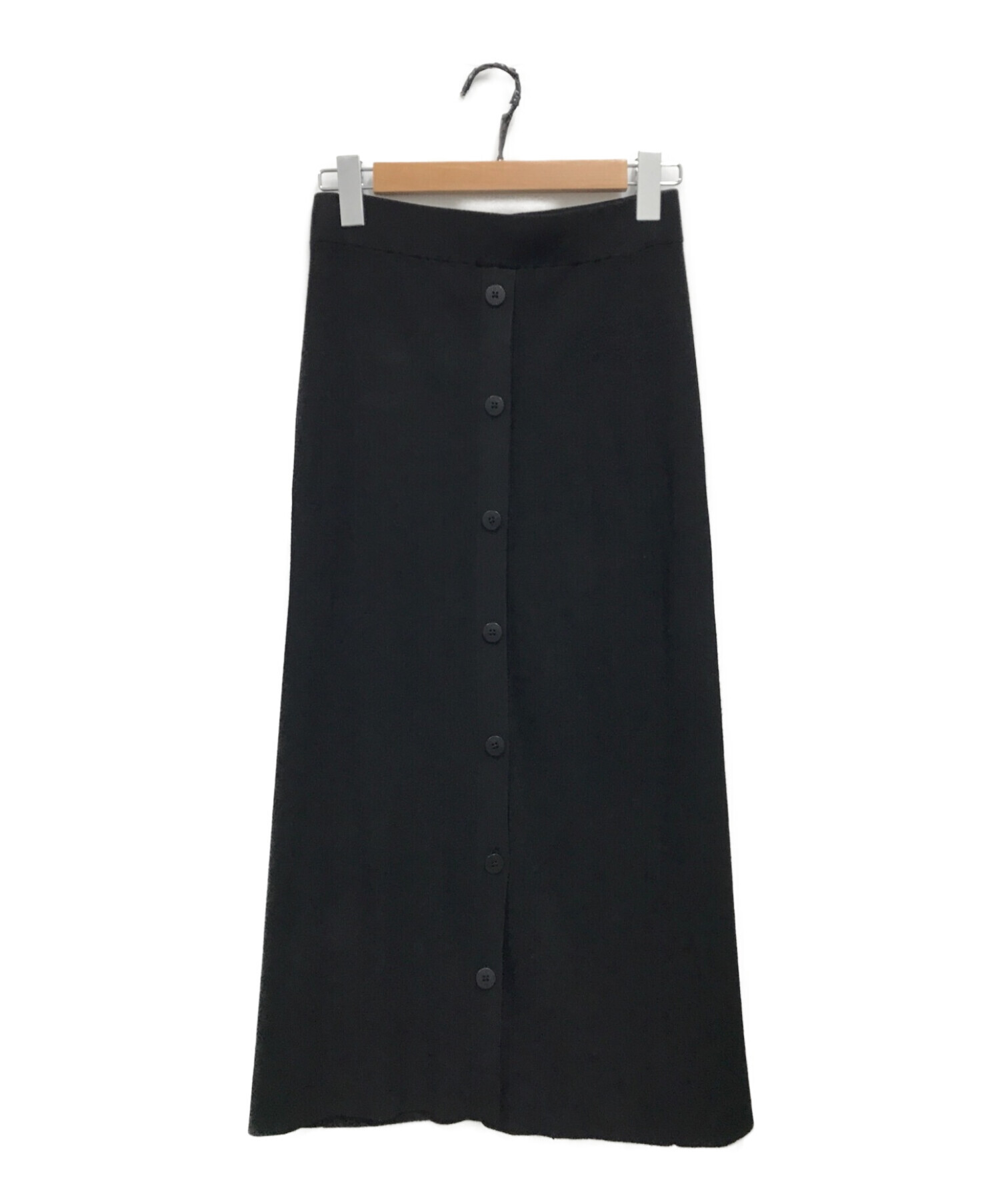 theory (セオリー) フロントボタンスカート / Compact Crepe Front Flap Skirt ブラック サイズ:S