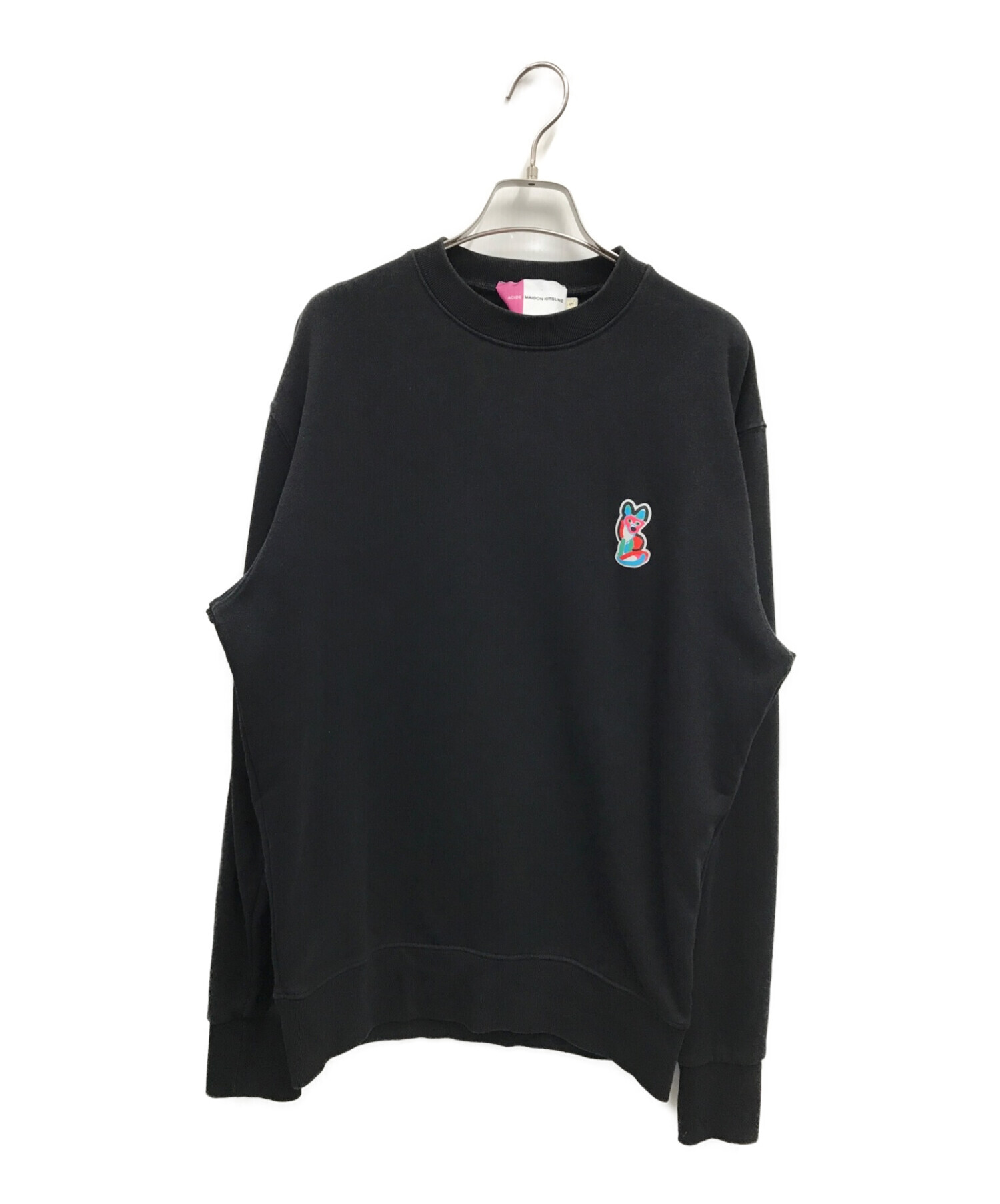 maison kitsune (メゾンキツネ) フォックスパッチスウェット / SWEATSHIRT ACIDE PATCH ブラック サイズ:S