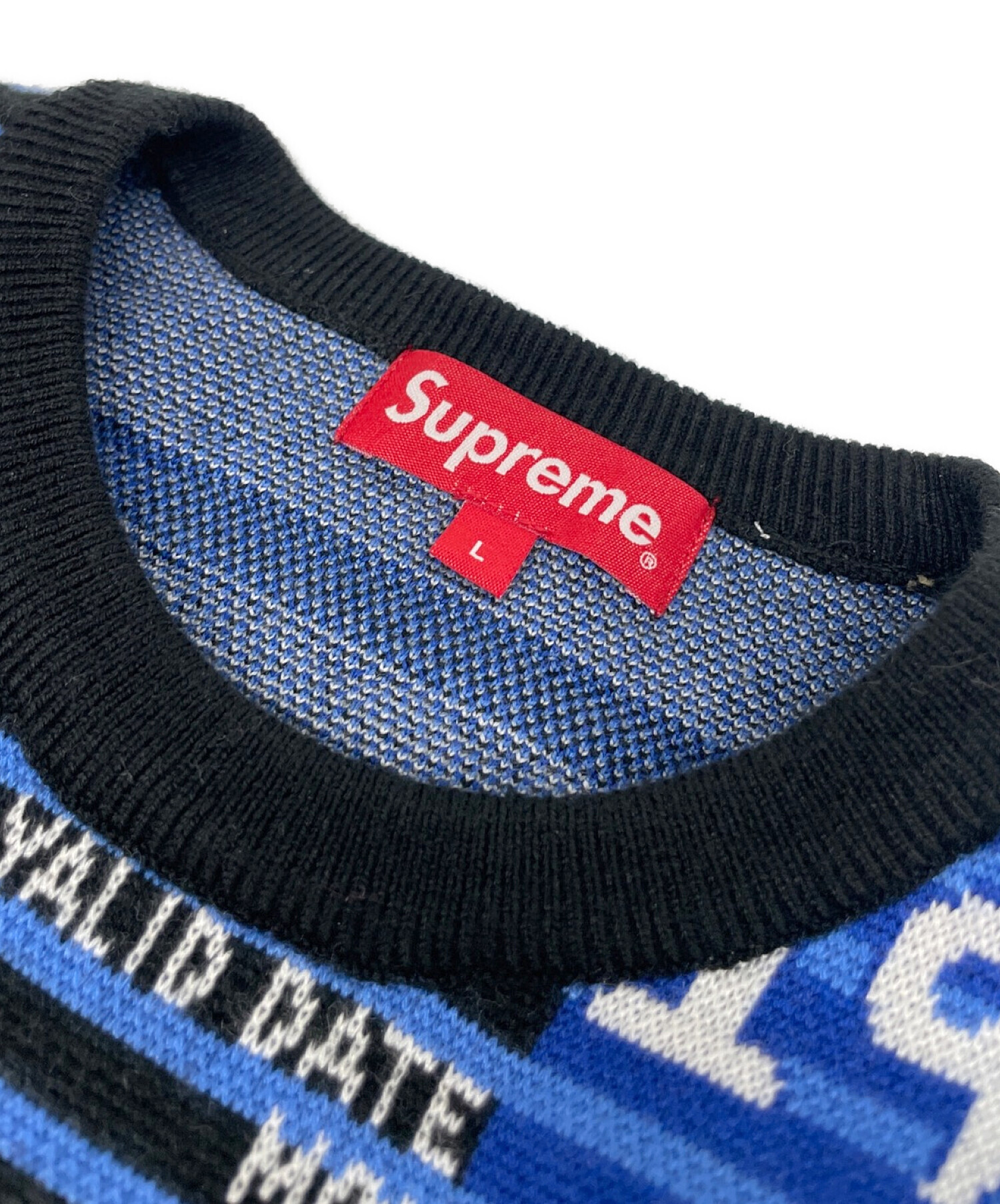 SUPREME (シュプリーム) クレジットカードセーター / 22SS credit cards sweater マルチカラー サイズ:L