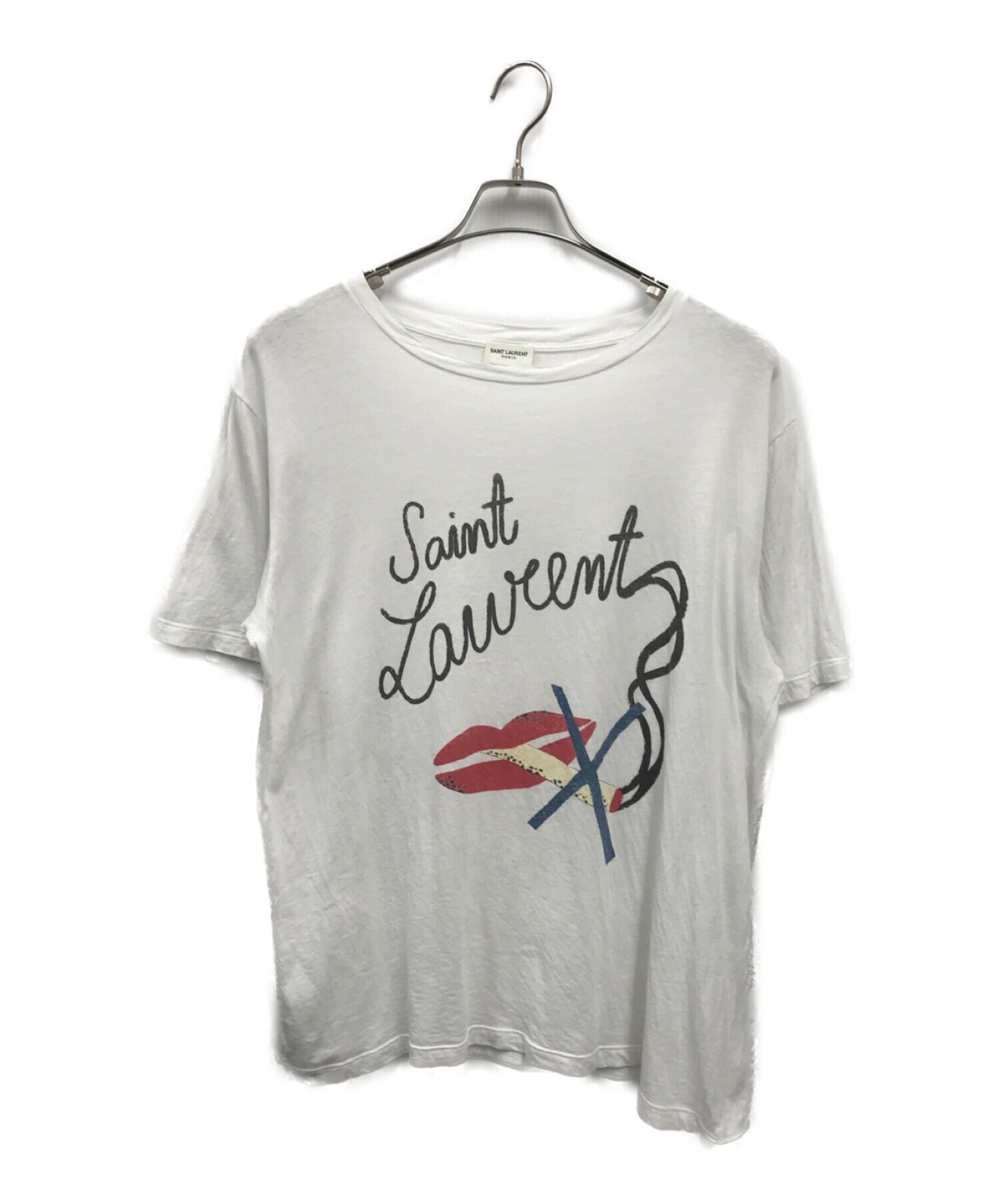 サンローラン SAINT LAURENT Tシャツ 半袖 スモーキングリップサイズMユニセックス
