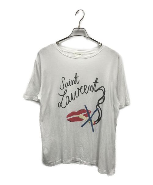 SAINT LAURENT PARIS リップスモーキングプリント　Tシャツ　M