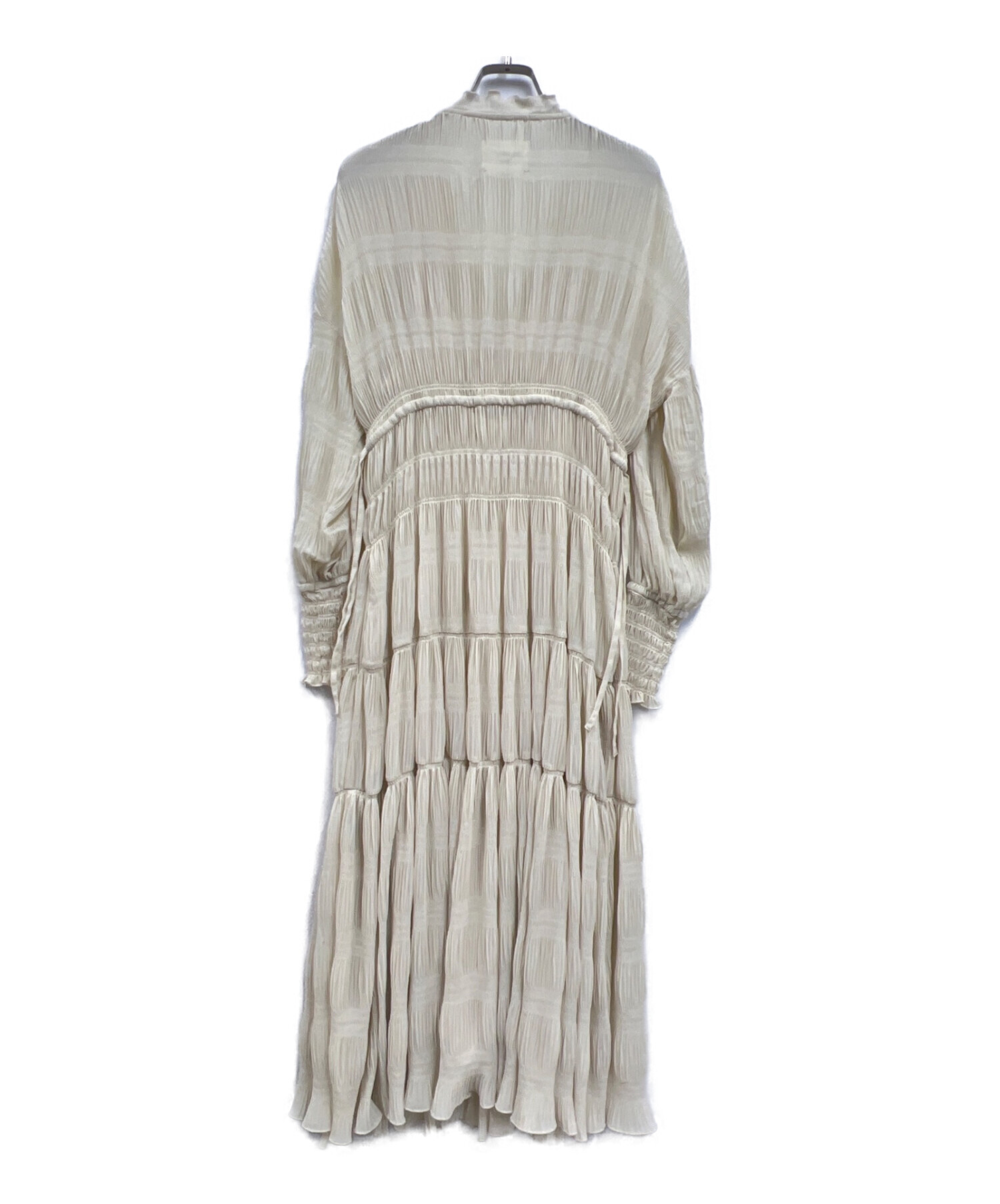 中古・古着通販】Ameri (アメリ) SHIRRING PLEATS DRESS ベージュ