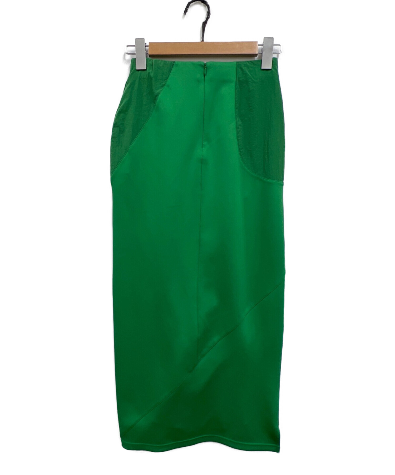 UN3D. (アンスリード) カッティングタイトスカート グリーン サイズ:36