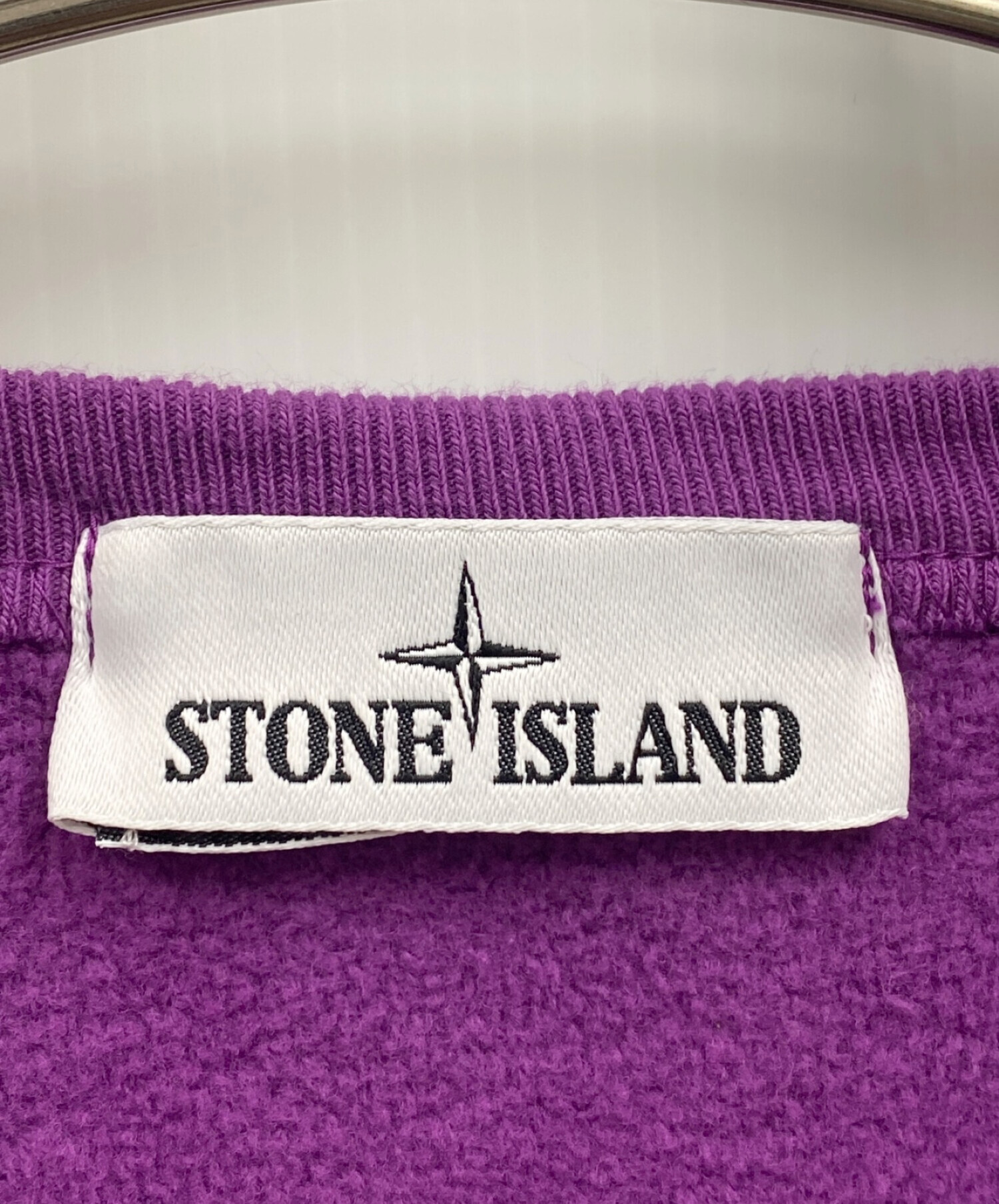 STONE ISLAND (ストーンアイランド) フリース コットンパイル プルオーバー パープル サイズ:XL