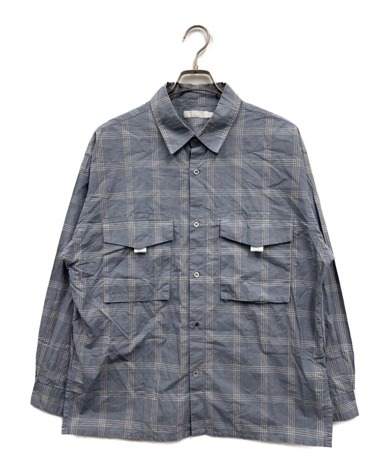 ROTOL (ロトル) FRAP POCKET SHIRT ブルー サイズ:2