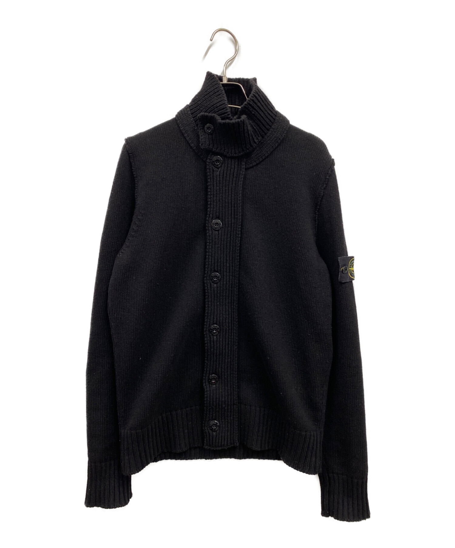 STONE ISLAND (ストーンアイランド) コンパスパッチ カーディガン ブラック サイズ:S