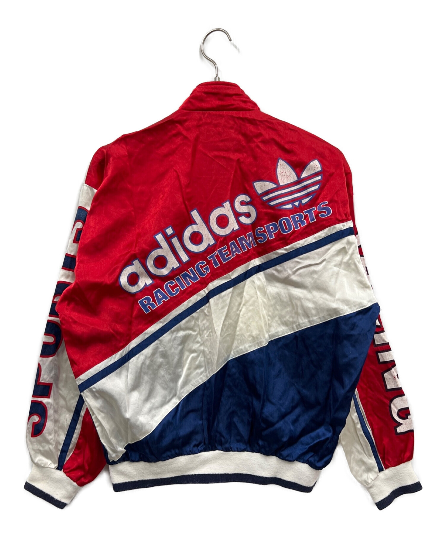 adidas (アディダス) ヴィンテージナイロンブルゾン / 推定80's デサント製 ホワイト サイズ:FREE