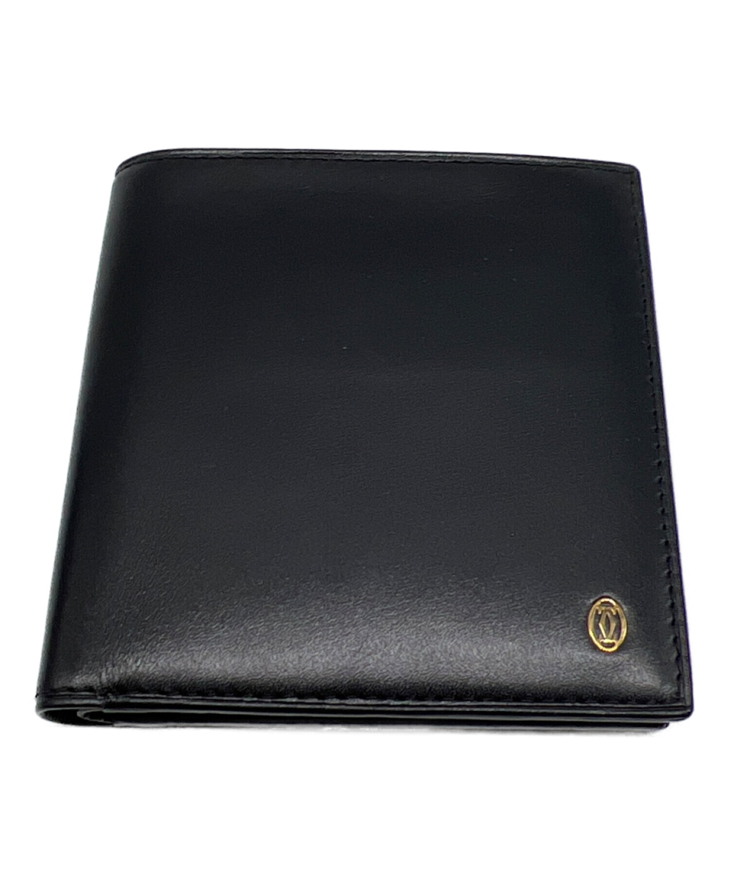【極美品・付属品完備】Cartier 二つ折り財布 ブラック マスト ドゥ状態ランク…A
