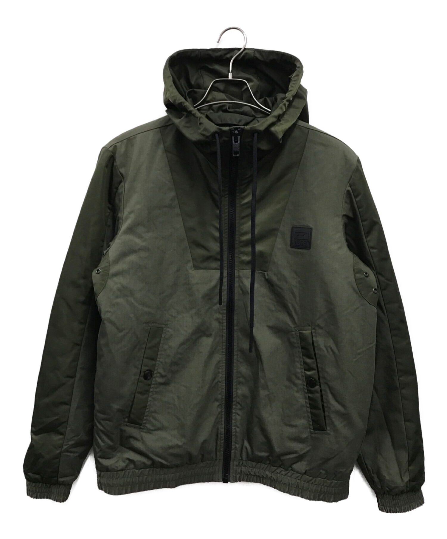 DIESEL (ディーゼル) ナイロンフーデッドジャケット　NYLON Hooded jacket オリーブ サイズ:S