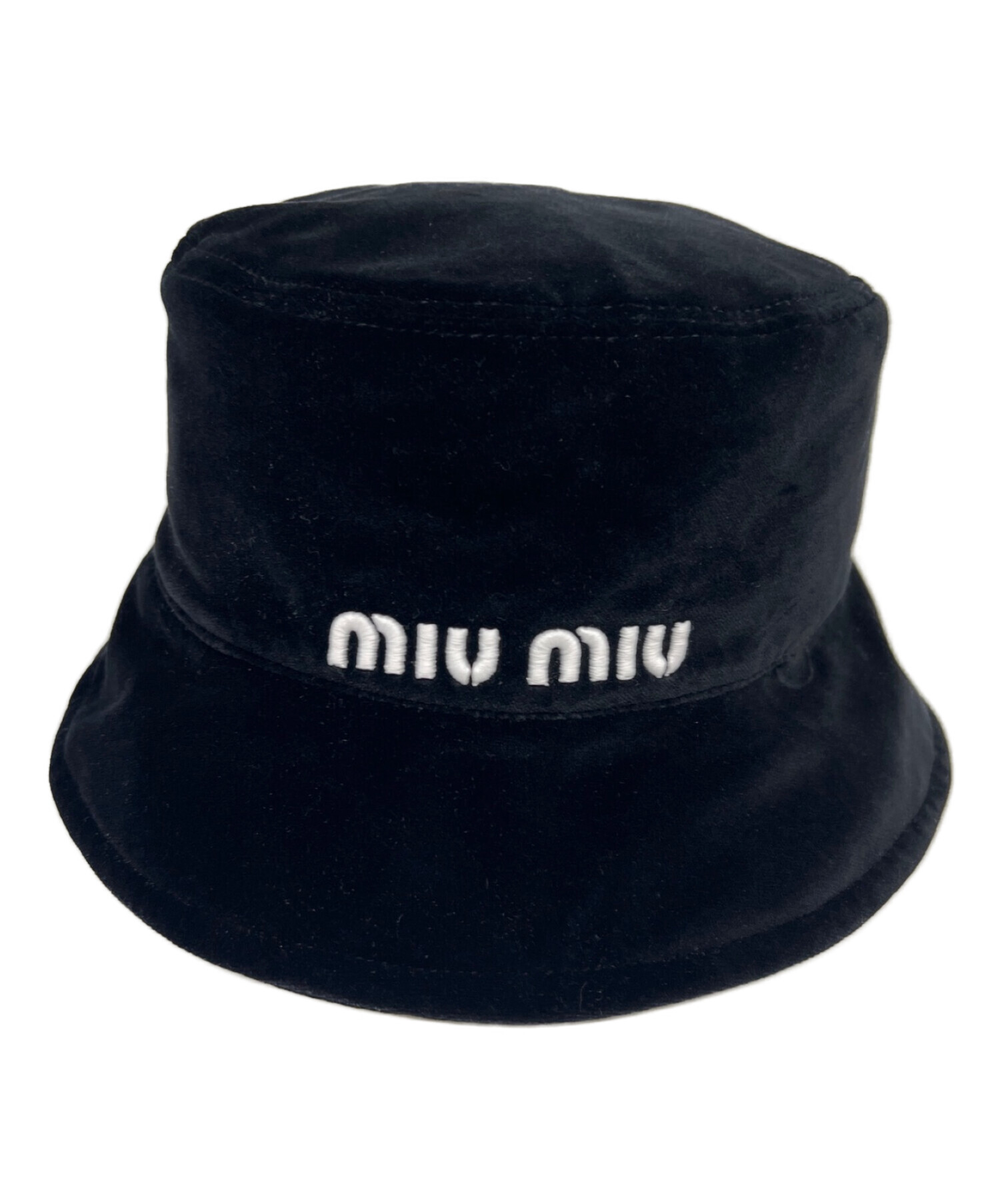 MIU MIU (ミュウミュウ) バケットハット ブラック サイズ:S