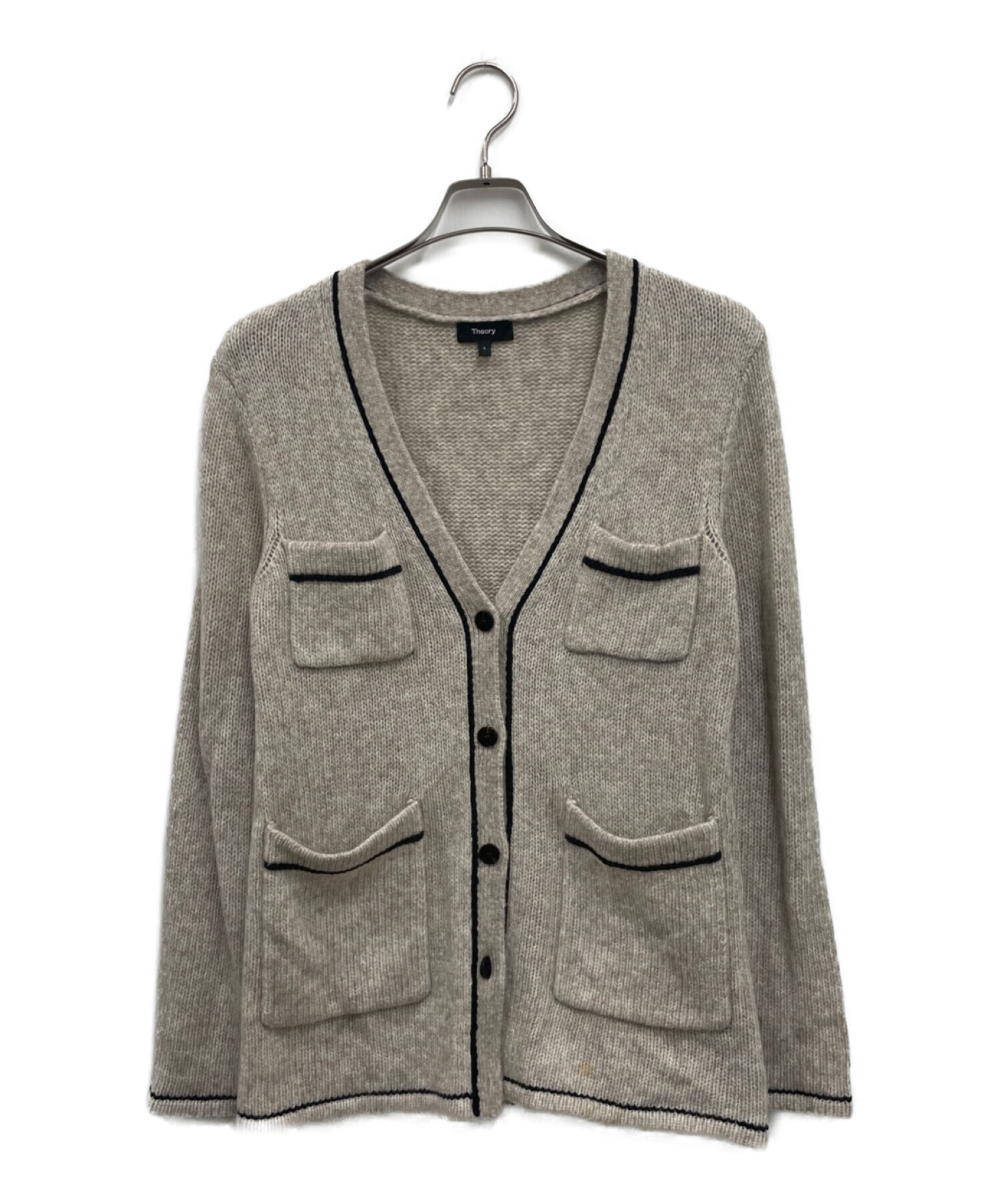 theory セオリー Nuage 2 Contrast Cardi 美品 セオリー プレゼントを