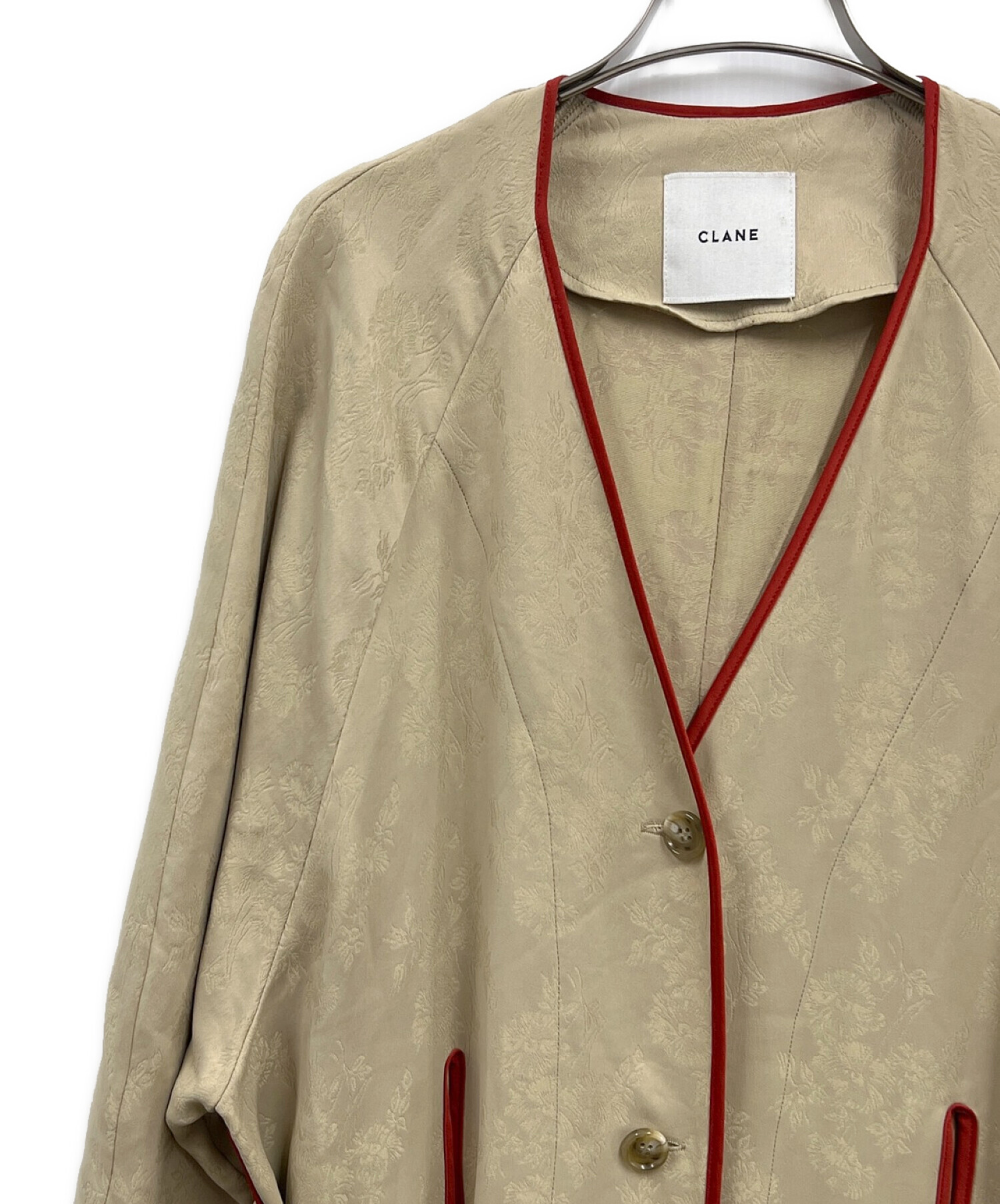 CLANE (クラネ) BOTANICALS JACQUARD DRESS COAT ベージュ サイズ:1