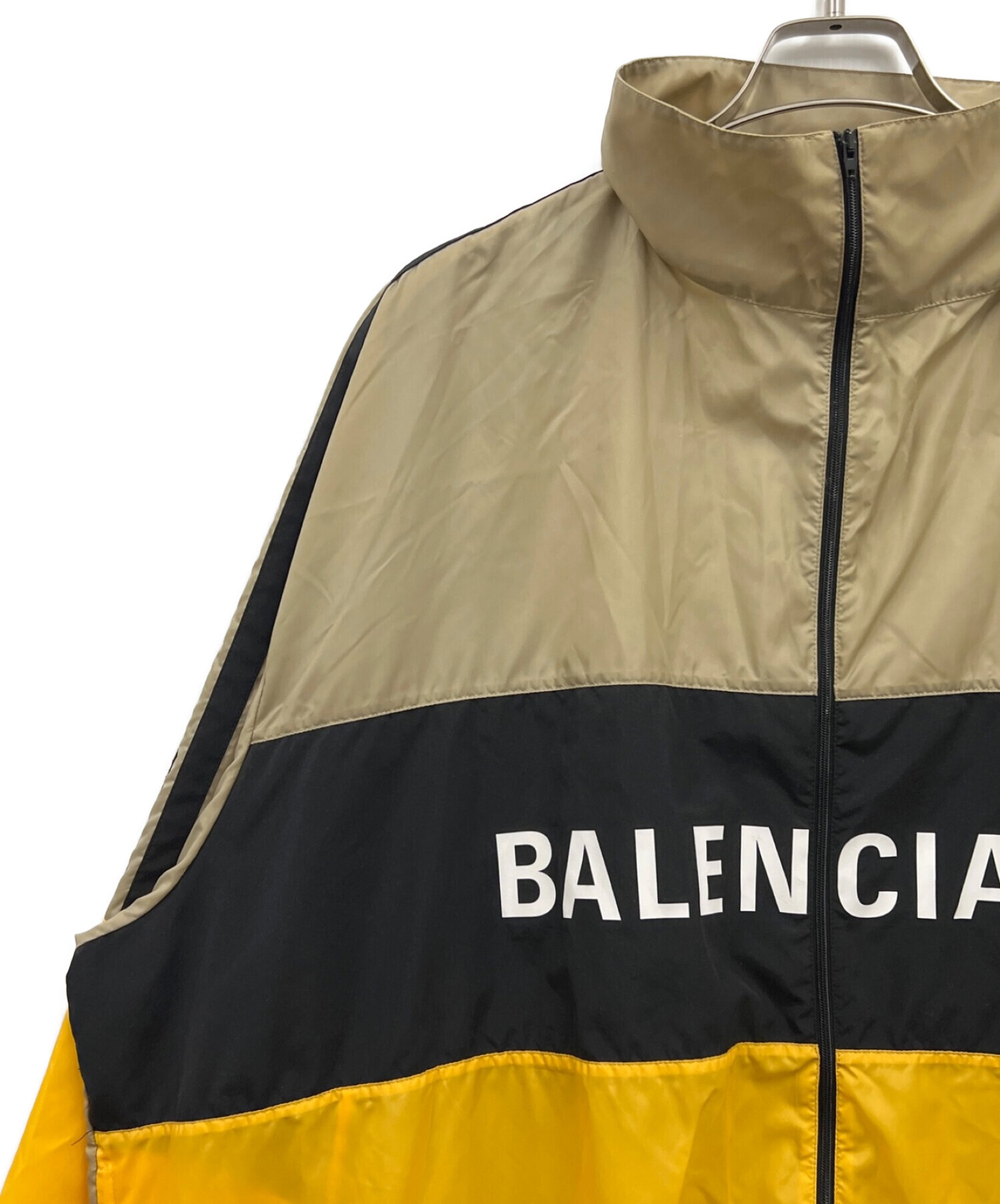 BALENCIAGA (バレンシアガ) ナイロントラックジャケット イエロー×ブラック サイズ:46