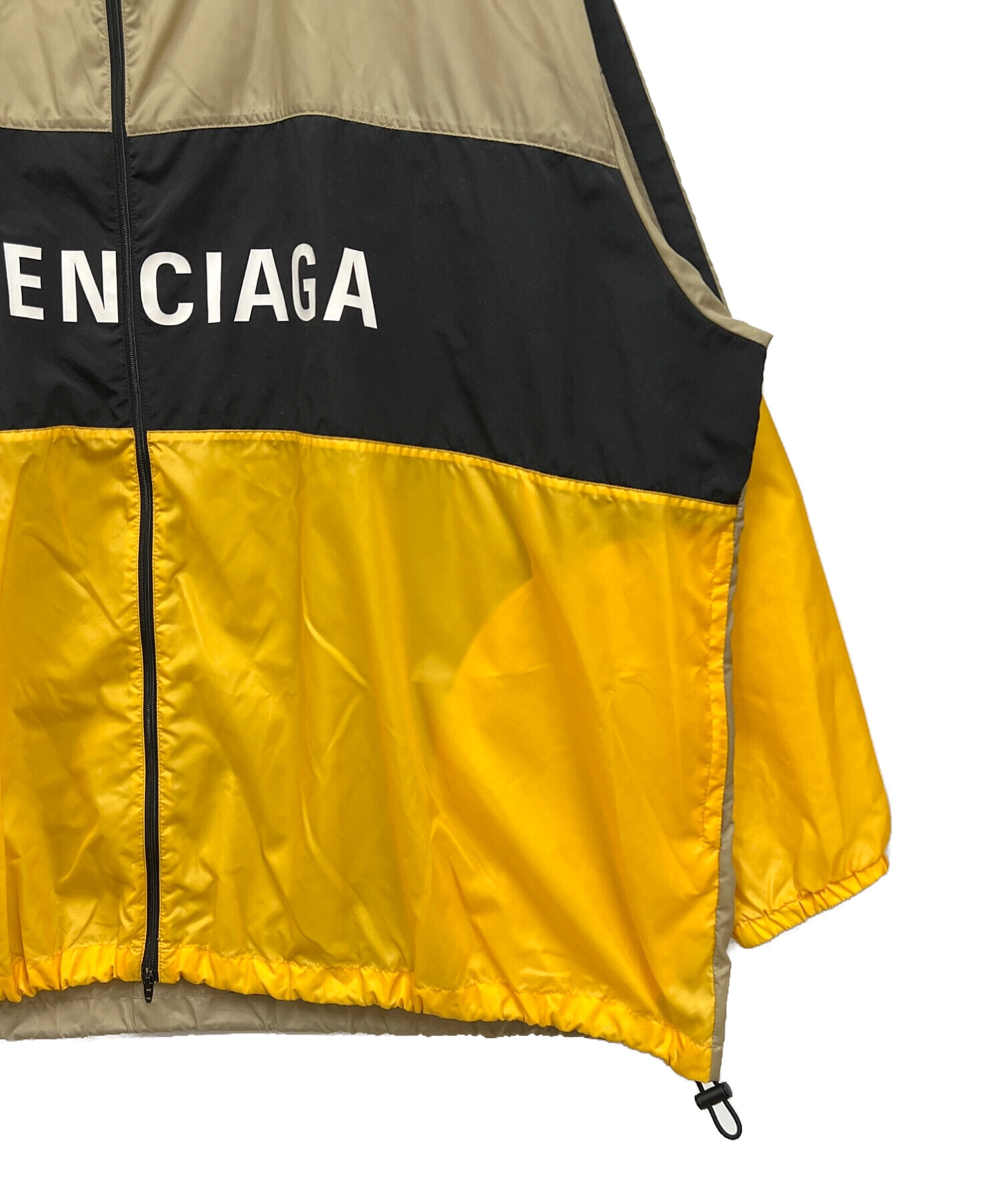 BALENCIAGA (バレンシアガ) ナイロントラックジャケット イエロー×ブラック サイズ:46