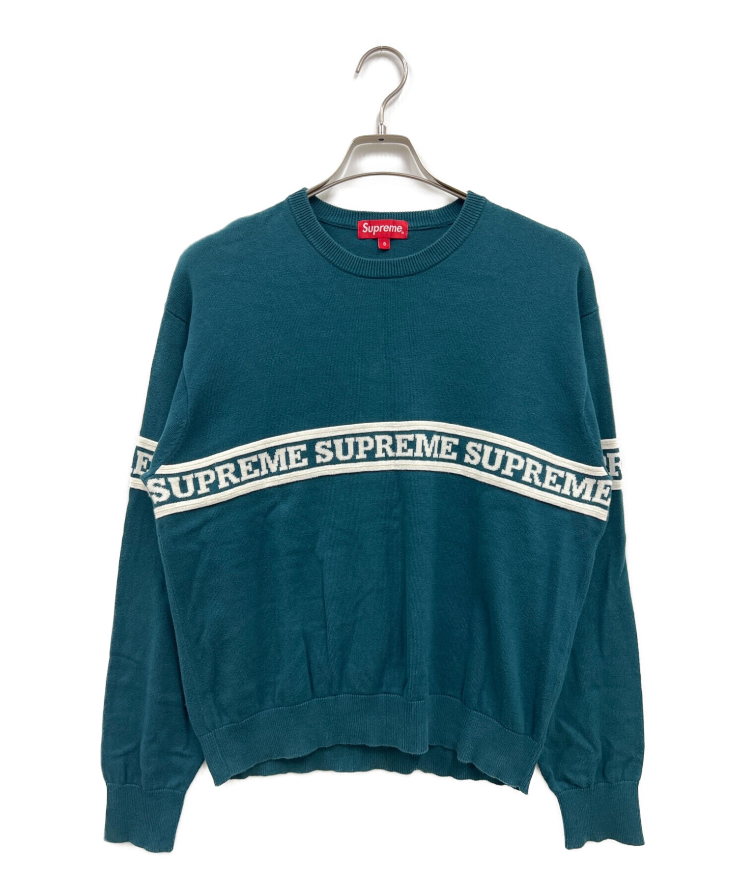 中古・古着通販】Supreme (シュプリーム) Logo Stripe Knit Top