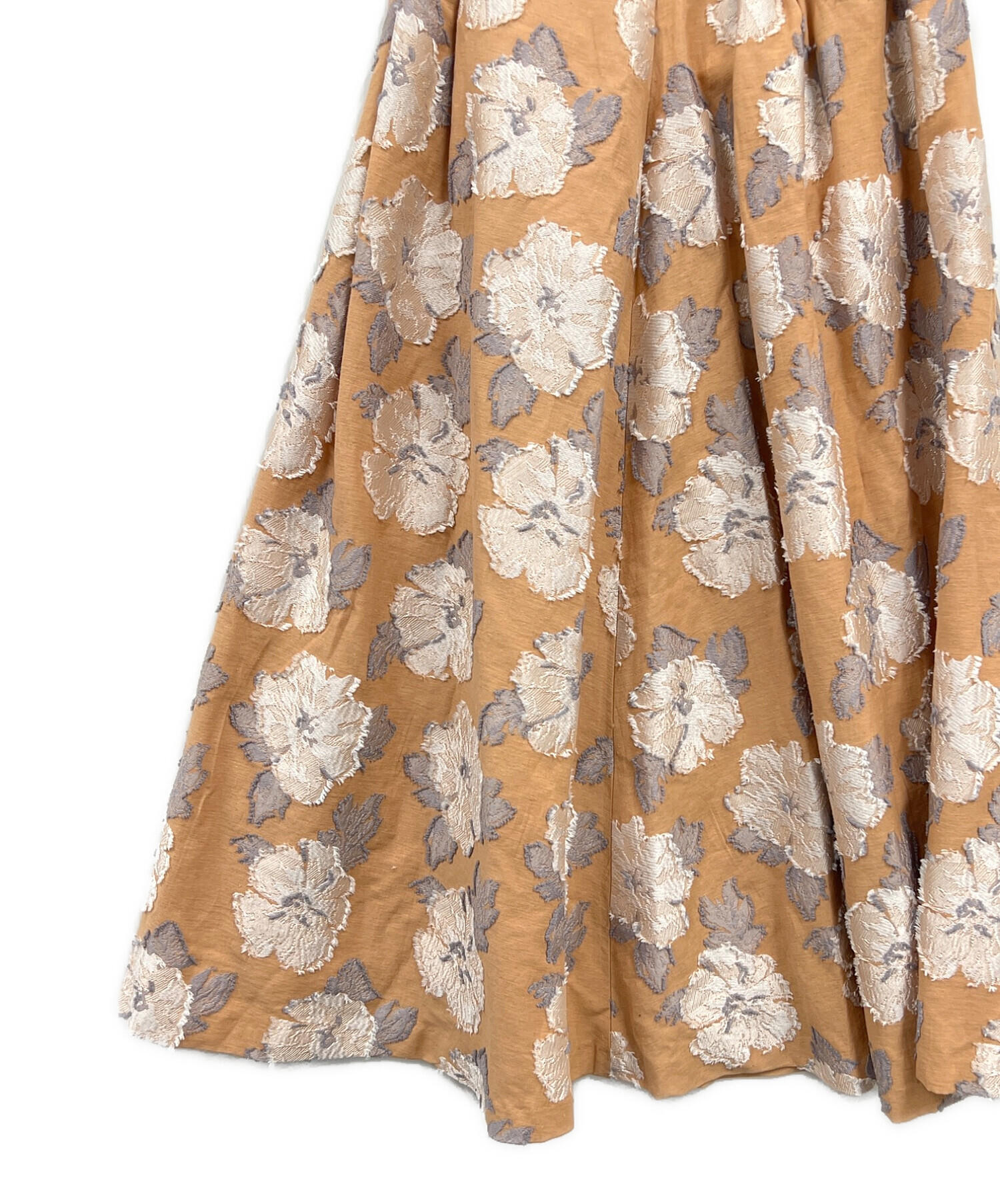 CELFORD (セルフォード) 花柄ジャガードスカート オレンジ サイズ:36 未使用品