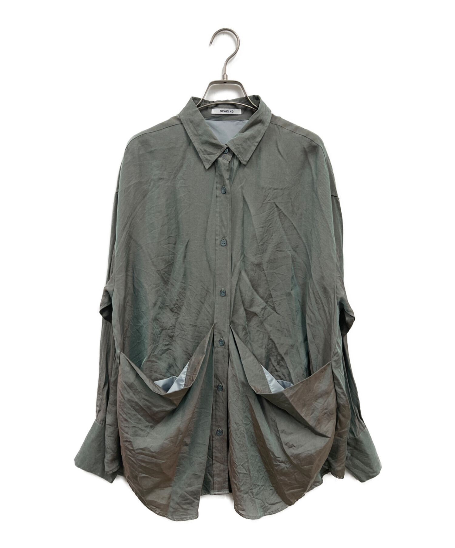 BARNYARDSTORM OFAKIND (バンヤードストーム) シャンブレーBIGポケシャツ グリーン サイズ:1
