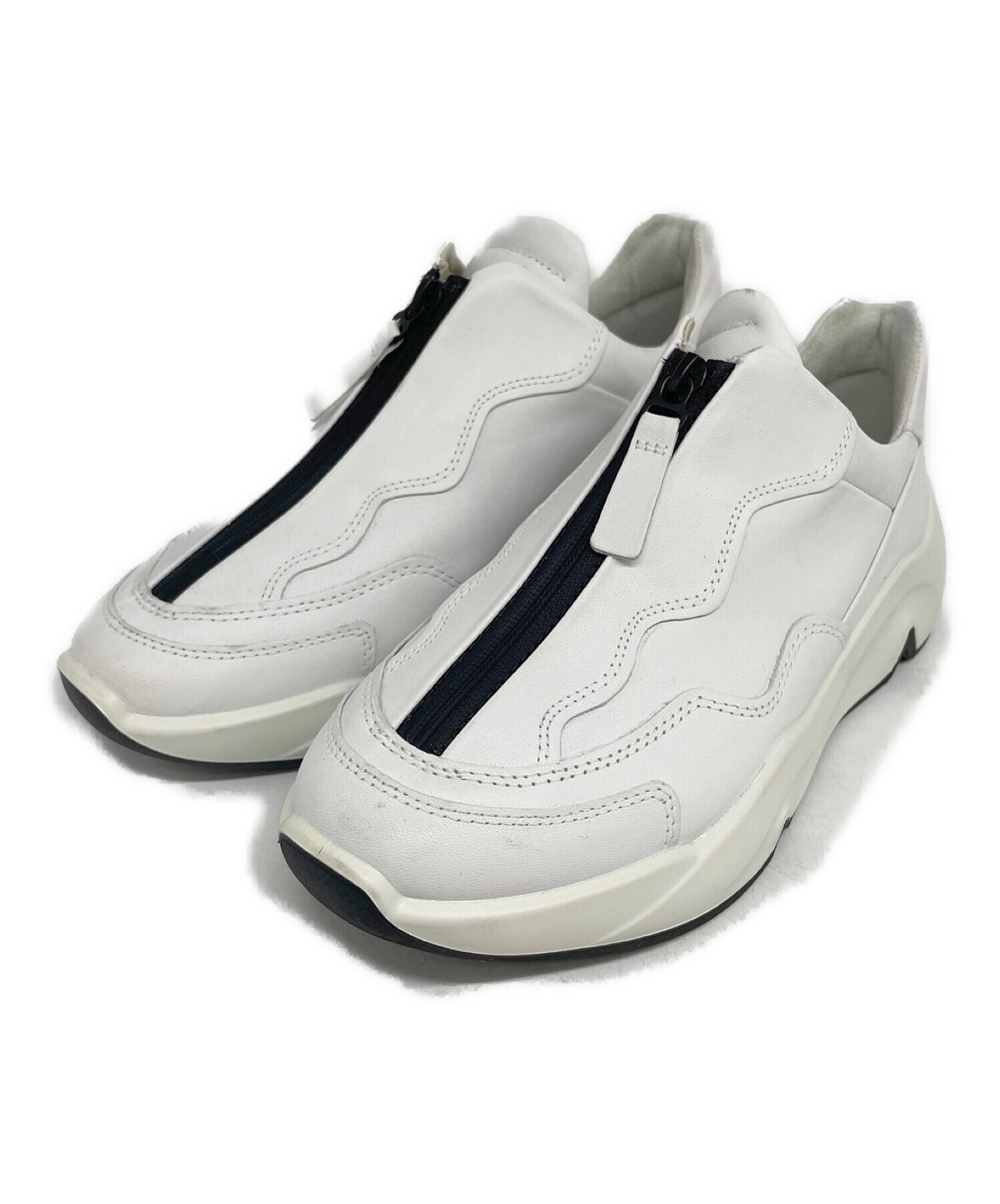 中古・古着通販】ECCO (エコー) CHUNKY SNEAKER ZIP SNEAKER ホワイト