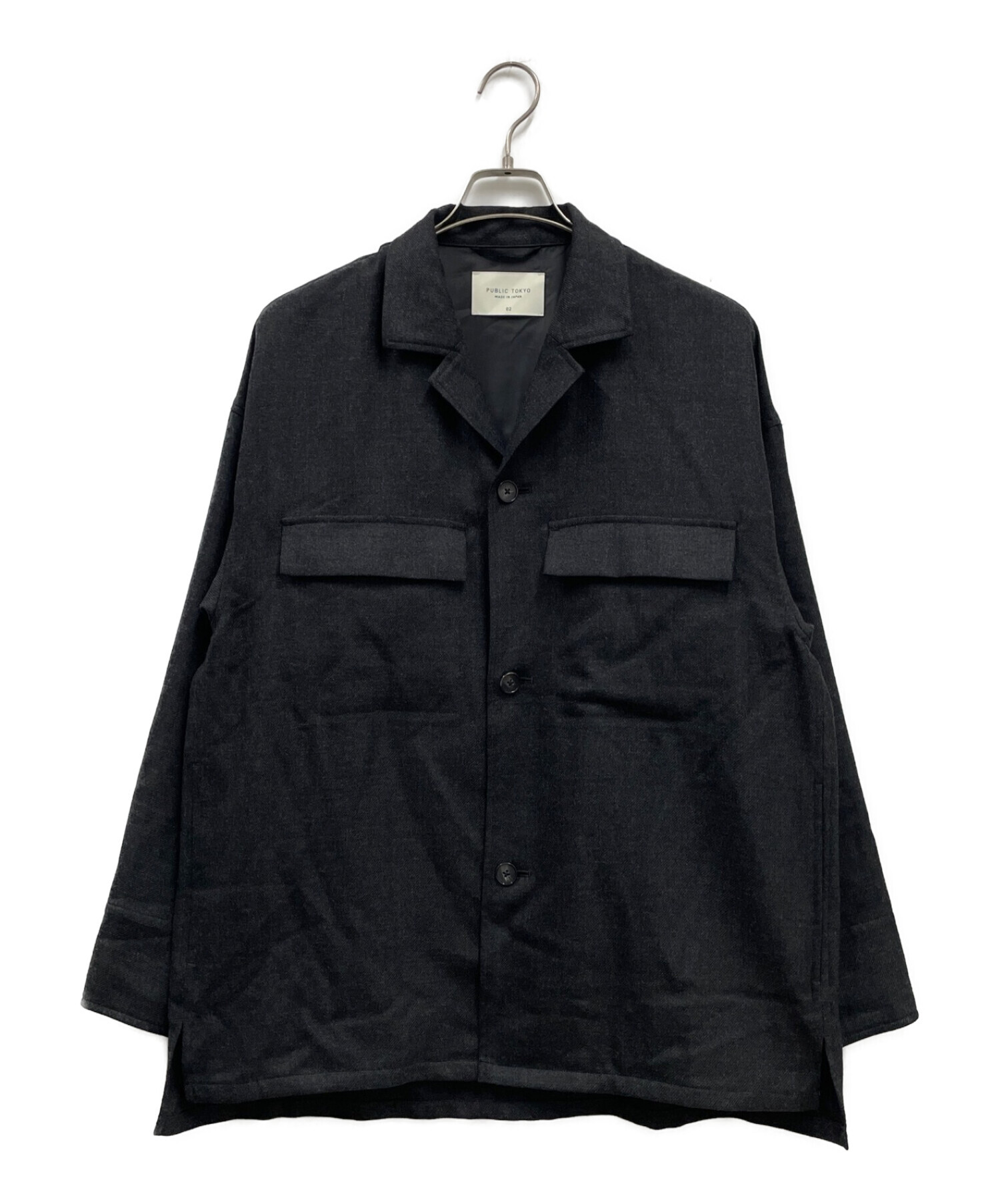 PUBLIC TOKYO (パブリックトウキョウ) ウィナーズルーズシャツジャケット ブラック サイズ:2