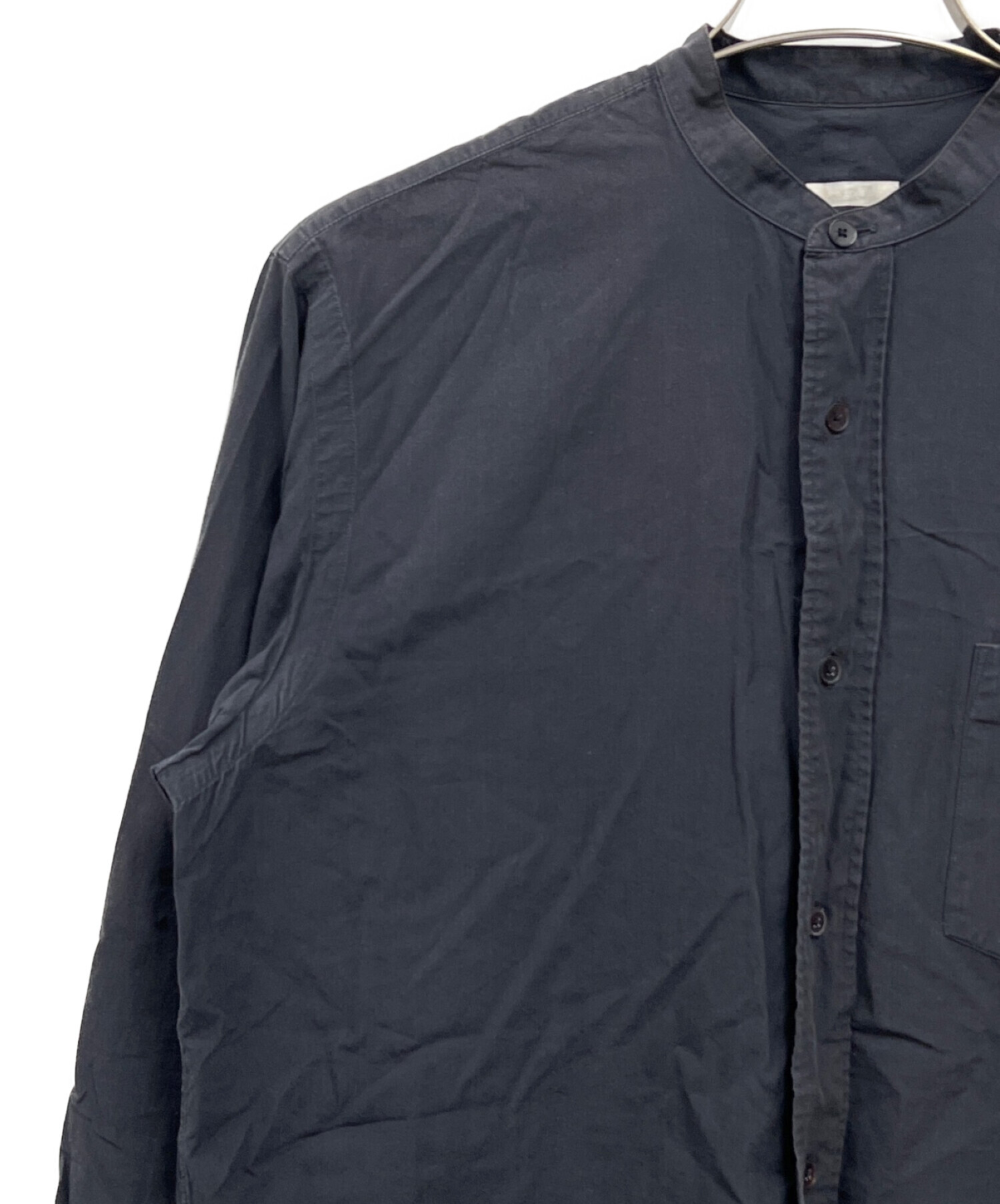 COMOLI (コモリ) バンドカラーシャツ ブラック サイズ:1