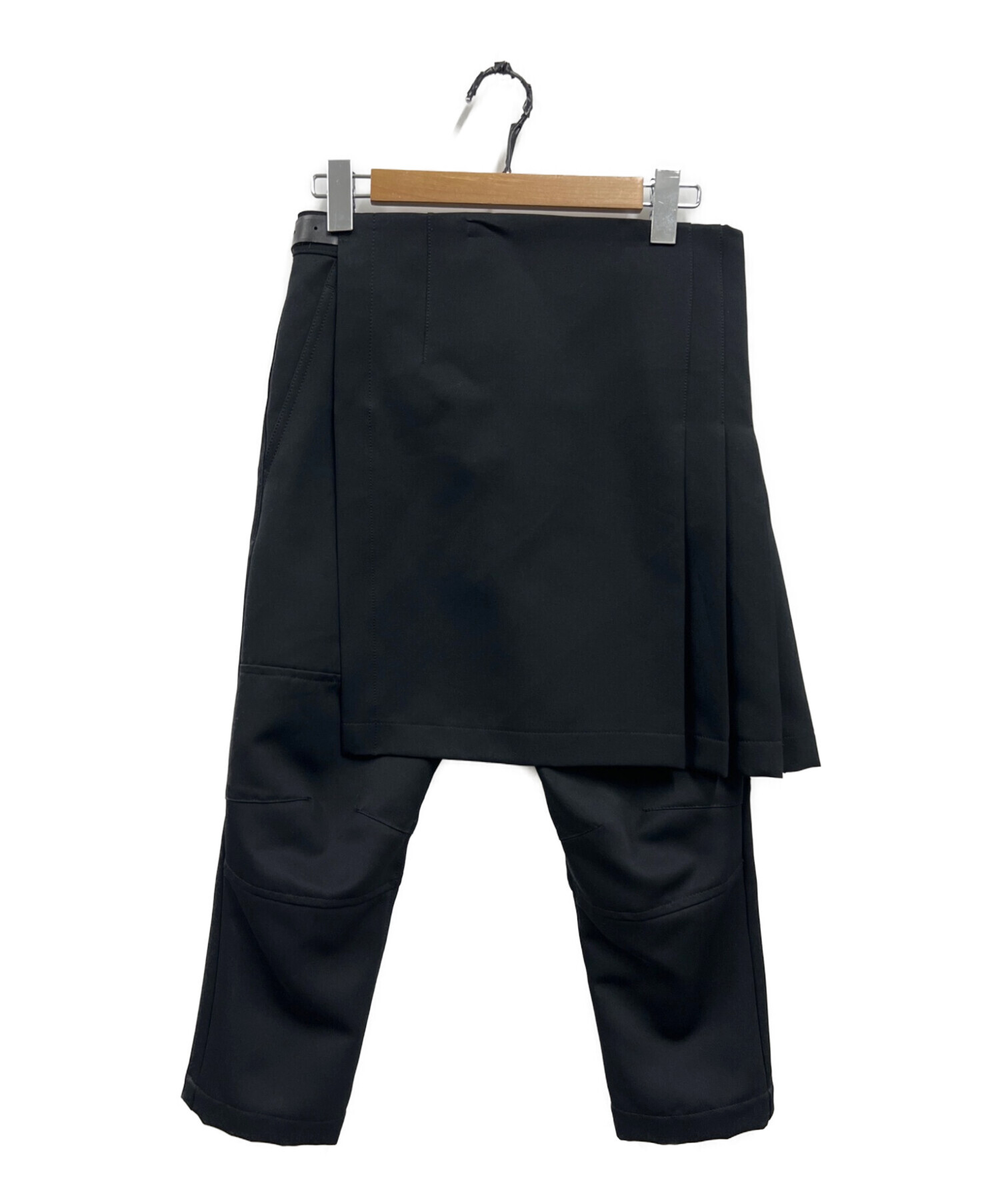 BLACK COMME des GARCONS (ブラックコムデギャルソン) スカートドッキングパンツ ネイビー サイズ:XXS