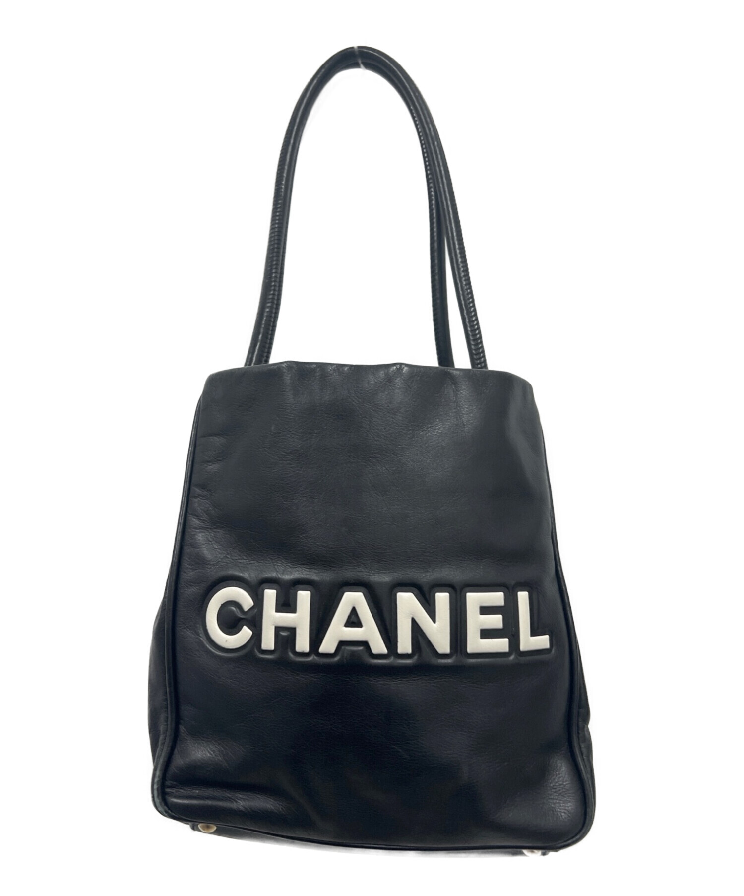 中古・古着通販】CHANEL (シャネル) ラムスキン カメリアトートバッグ