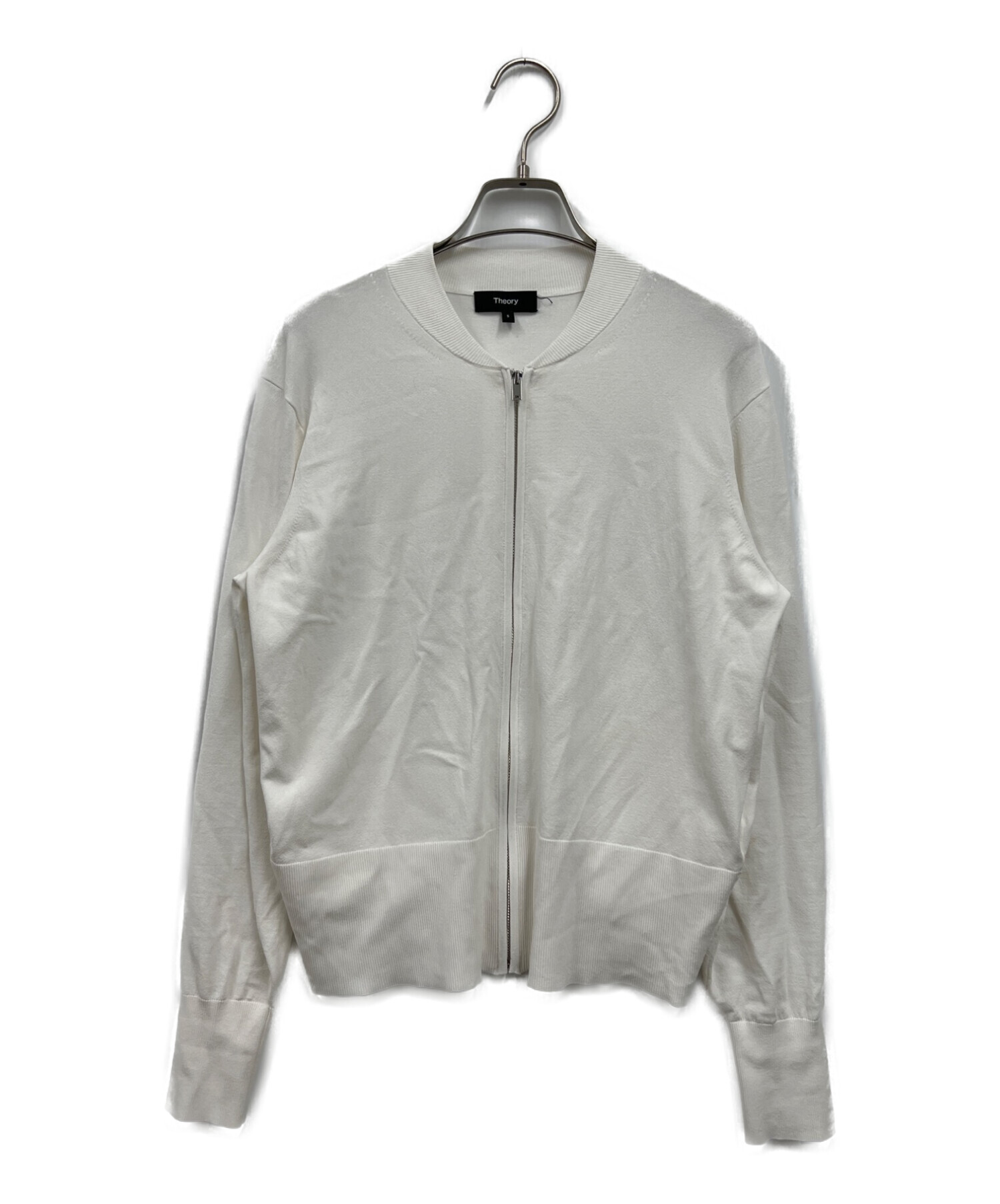 theory (セオリー) Compact Crepe Zip Up Bomber ホワイト サイズ:S