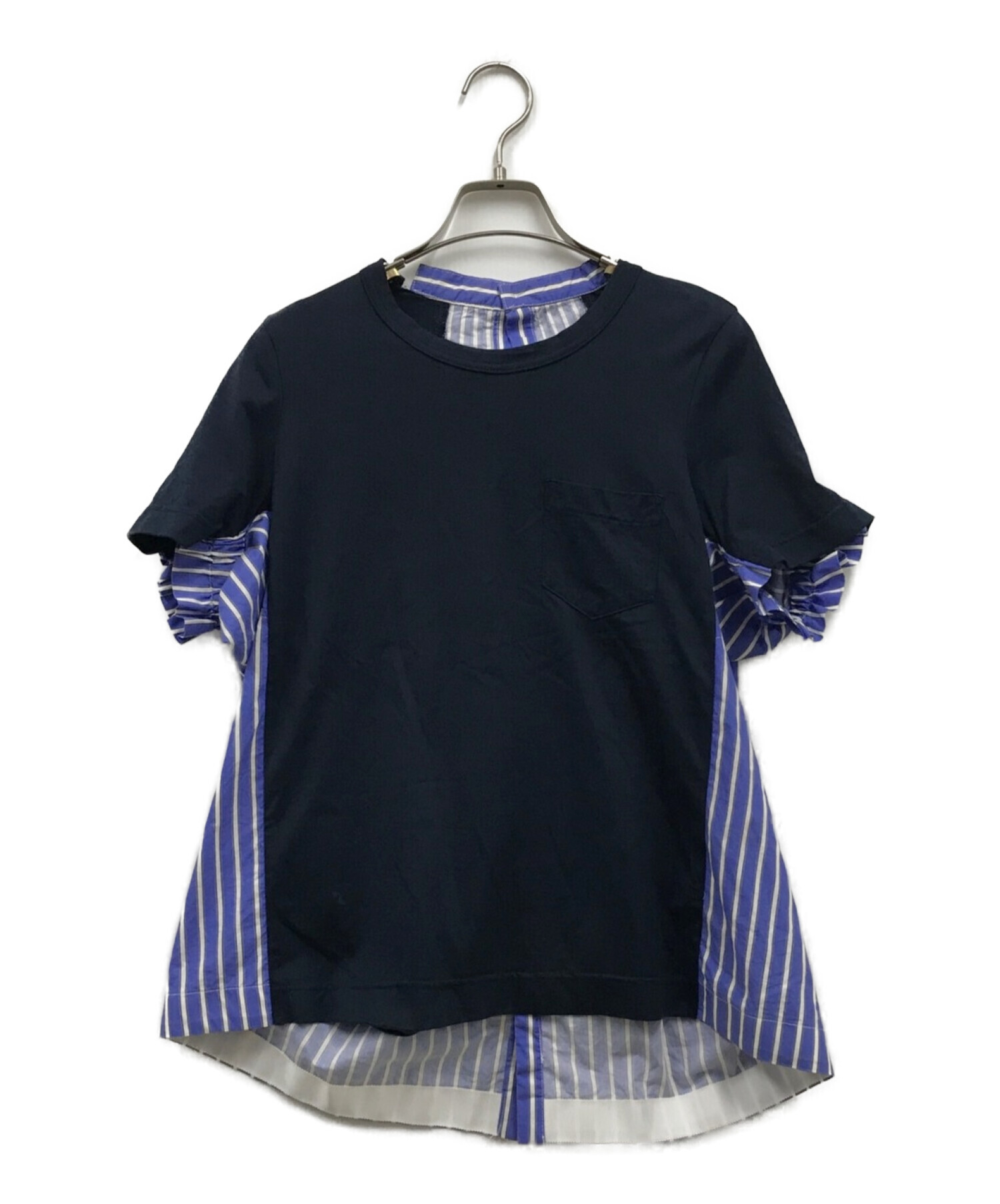 sacai (サカイ) ドッキング Tシャツ ブルー サイズ:1