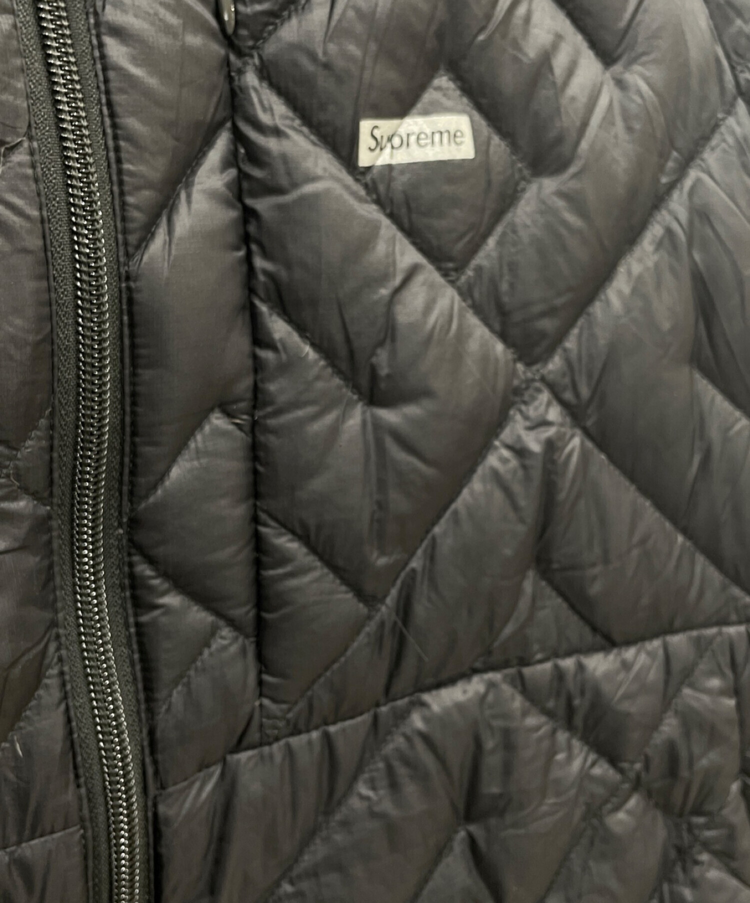 Supreme (シュプリーム) Spellout Quilted Lightweight Down Jacket/ダウンジャケット ブラック  サイズ:M