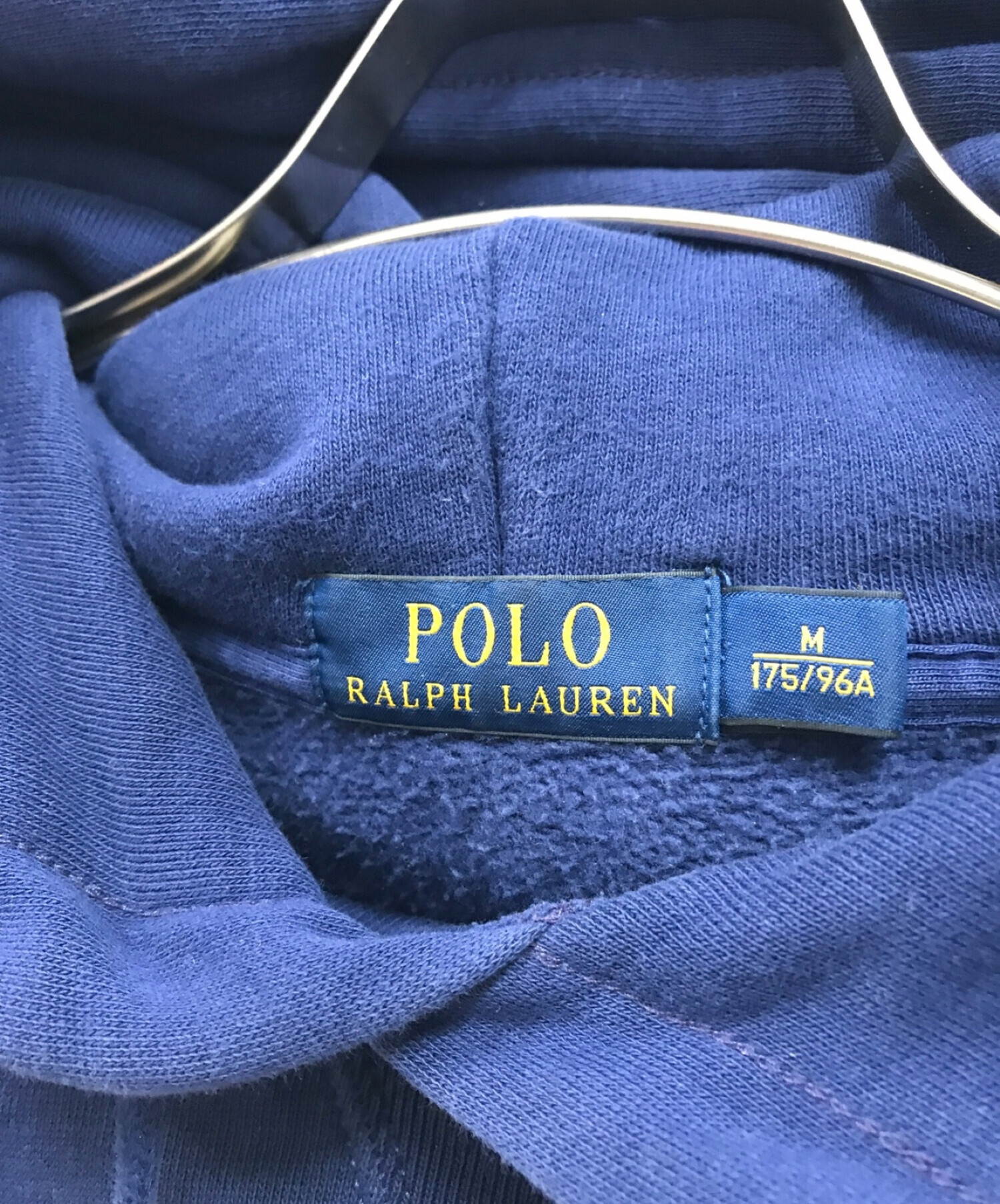 POLO RALPH LAUREN (ポロ・ラルフローレン) カレッジロゴプリントパーカー ネイビー サイズ:M