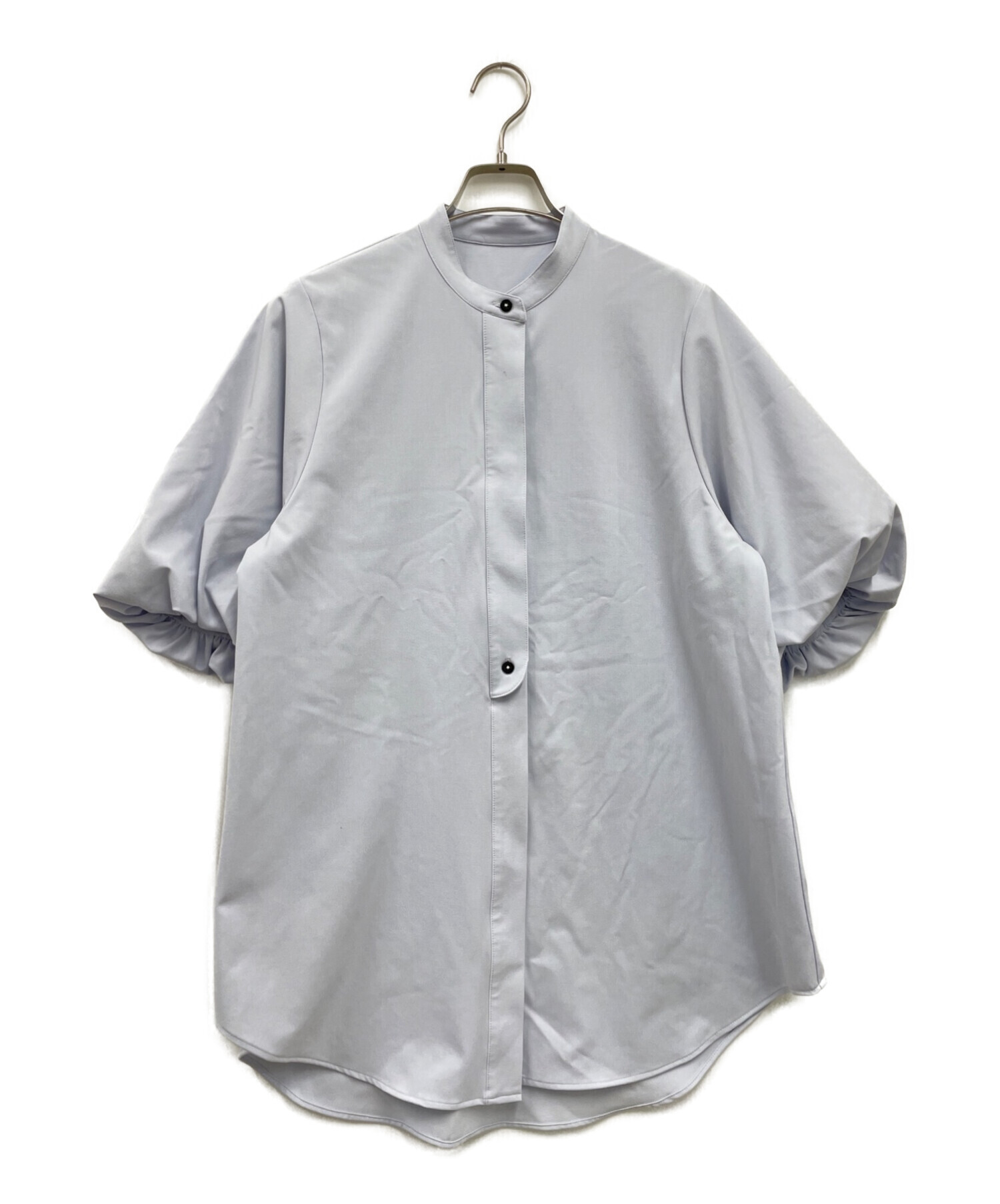 louren (ローレン) puffsleeve stand collar shirt ブルー サイズ:FREE