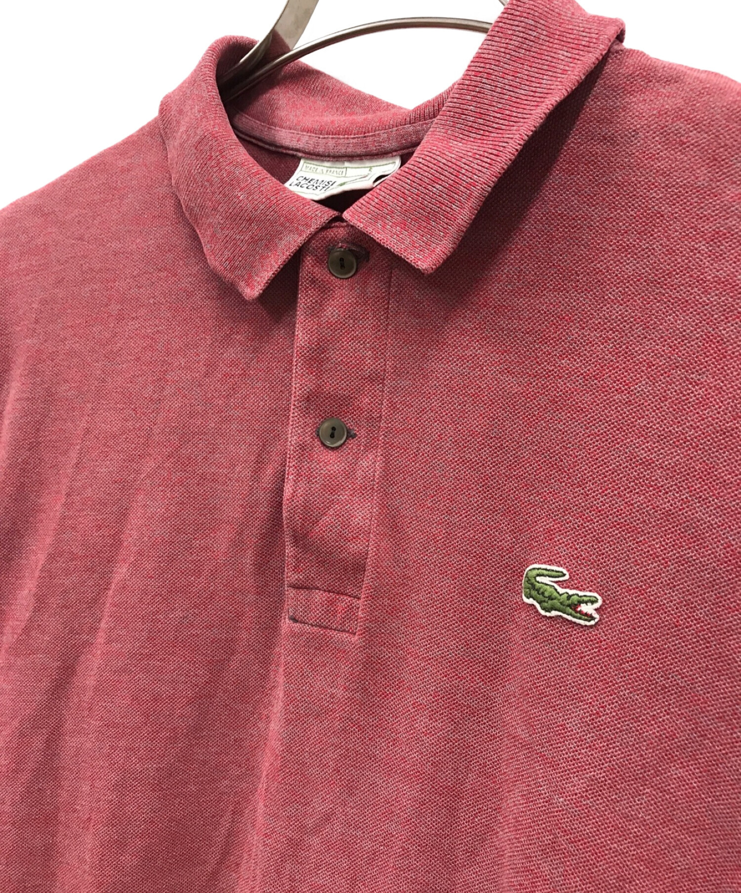 中古・古着通販】LACOSTE (ラコステ) ポロシャツ レッド サイズ:5