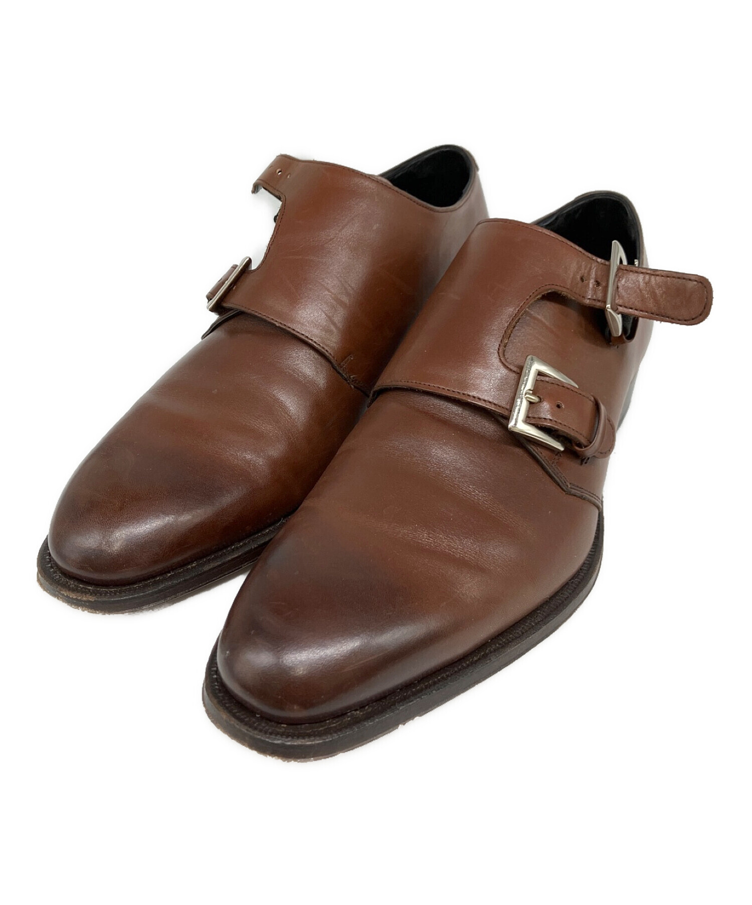 シェットランドフォックス ダブルモンク ブラウン - 靴