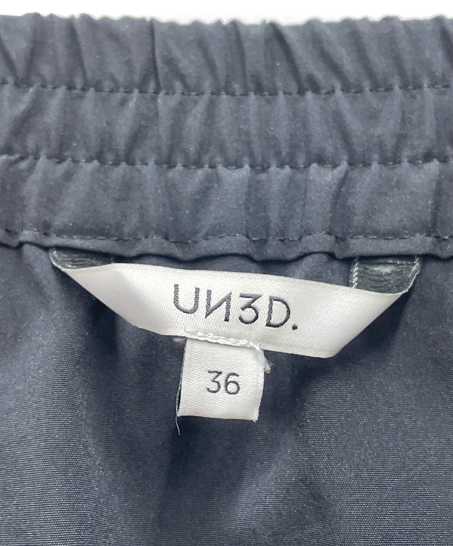 UN3D. (アンスリード) タックレイヤードスカート ブラック サイズ:36