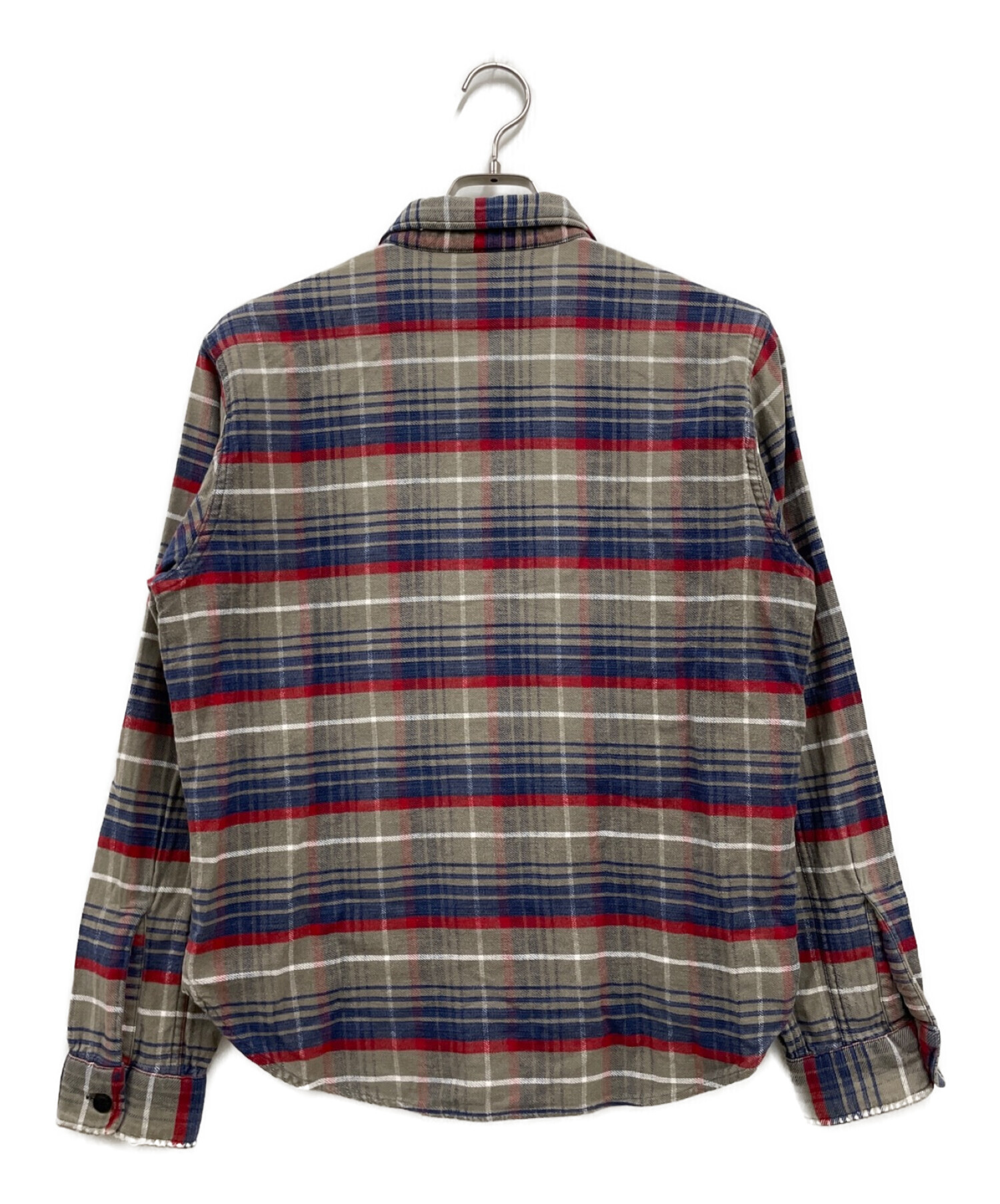 TENDERLOIN (テンダーロイン) チェックシャツ グレー サイズ:S