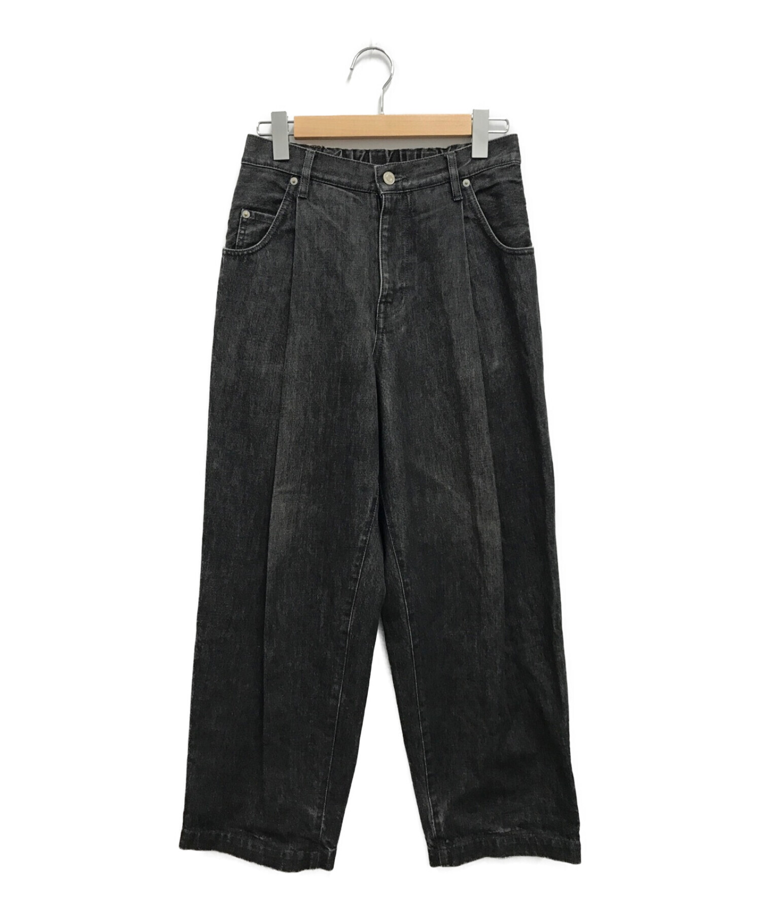 NEONSIGN WIDE DENIM SLACKS 44 ブラック - パンツ