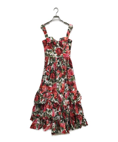 【中古・古着通販】DOLCE & GABBANA (ドルチェ＆ガッバーナ) MID-LENGTH DRESS/ドレスワンピース  CD-F64V7T/FS54B-H レッド サイズ:38｜ブランド・古着通販 トレファク公式【TREFAC FASHION】スマホサイト