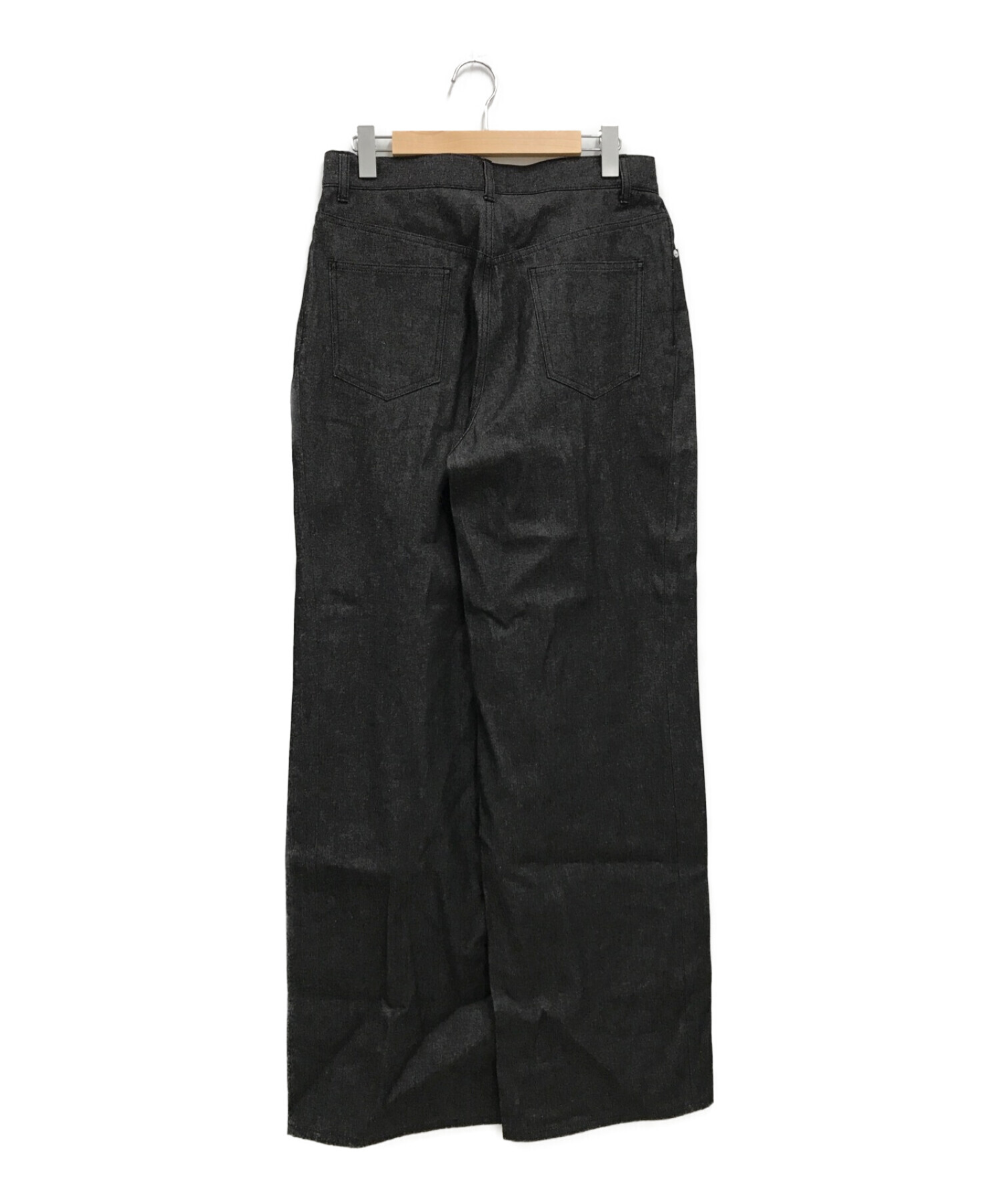 JOHN LAWRENCE SULLIVAN (ジョンローレンスサリバン) Rigid denim wide pants リジットデニムワイドパンツ  ブラック サイズ:48