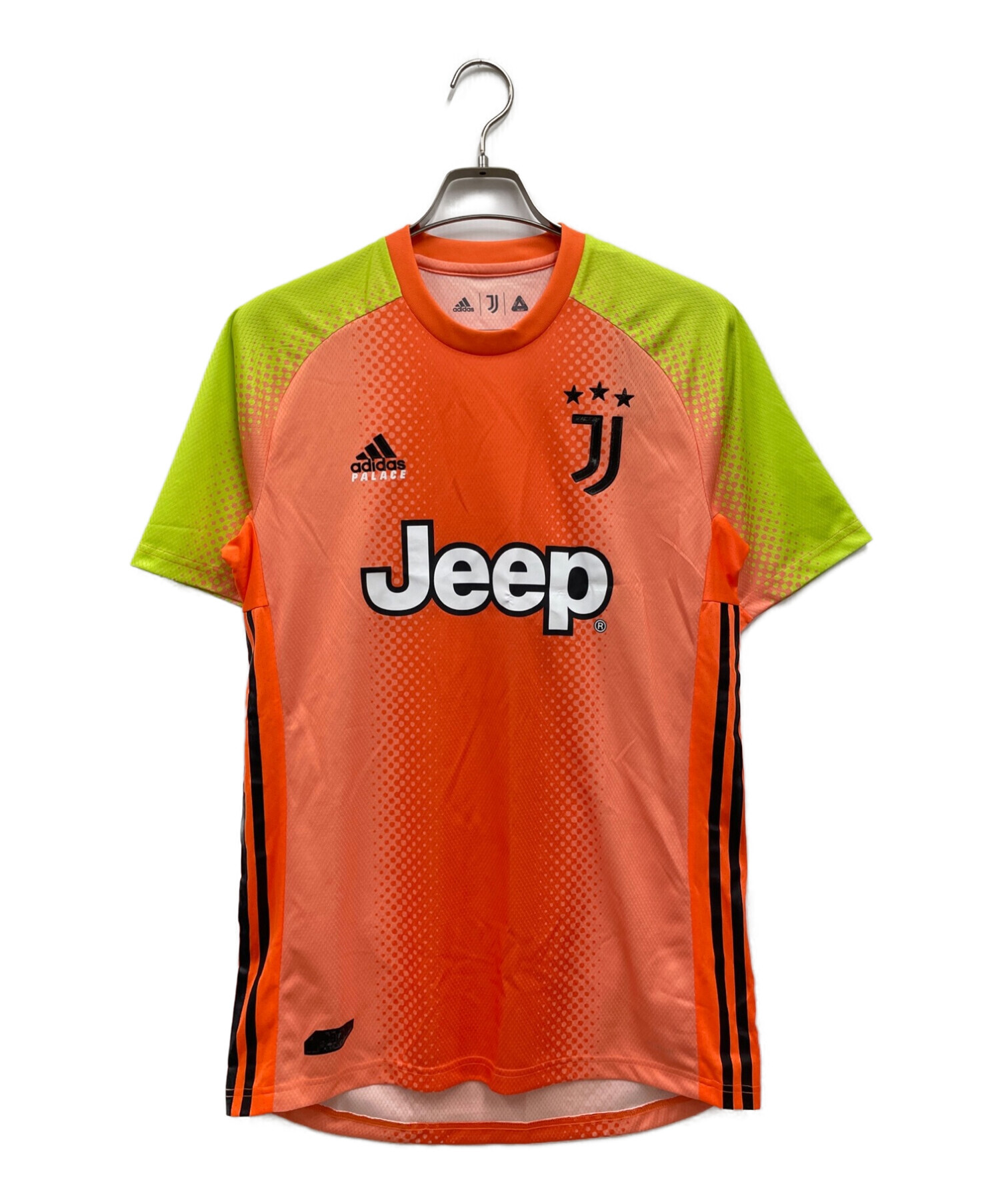 adidas (アディダス) PALACE (パレス) JUVENTUS (ユヴェントス) ゲームシャツ　Fourth Goalkeeper  Jersey オレンジ サイズ:L 未使用品