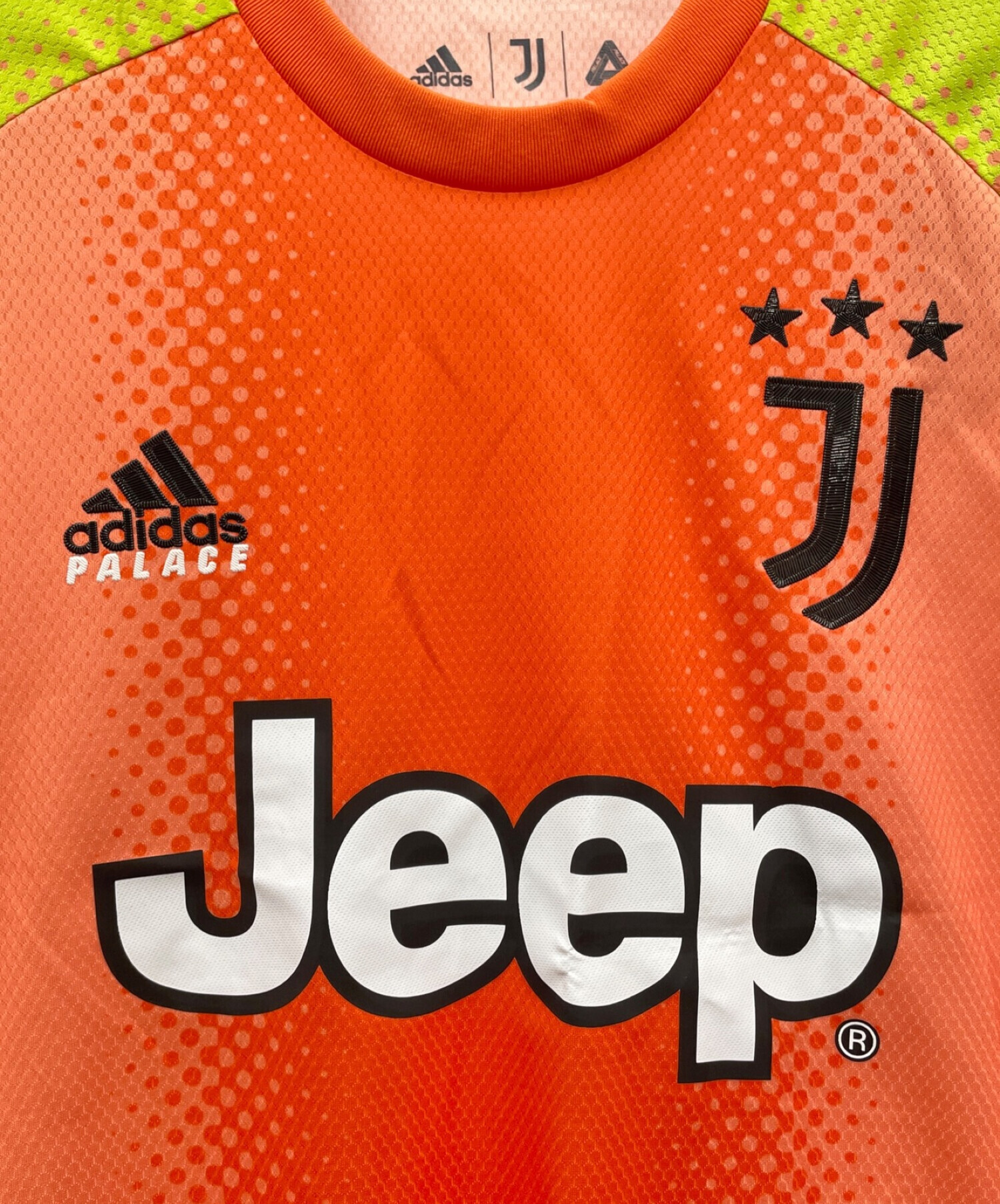 adidas (アディダス) PALACE (パレス) JUVENTUS (ユヴェントス) ゲームシャツ　Fourth Goalkeeper  Jersey オレンジ サイズ:L 未使用品