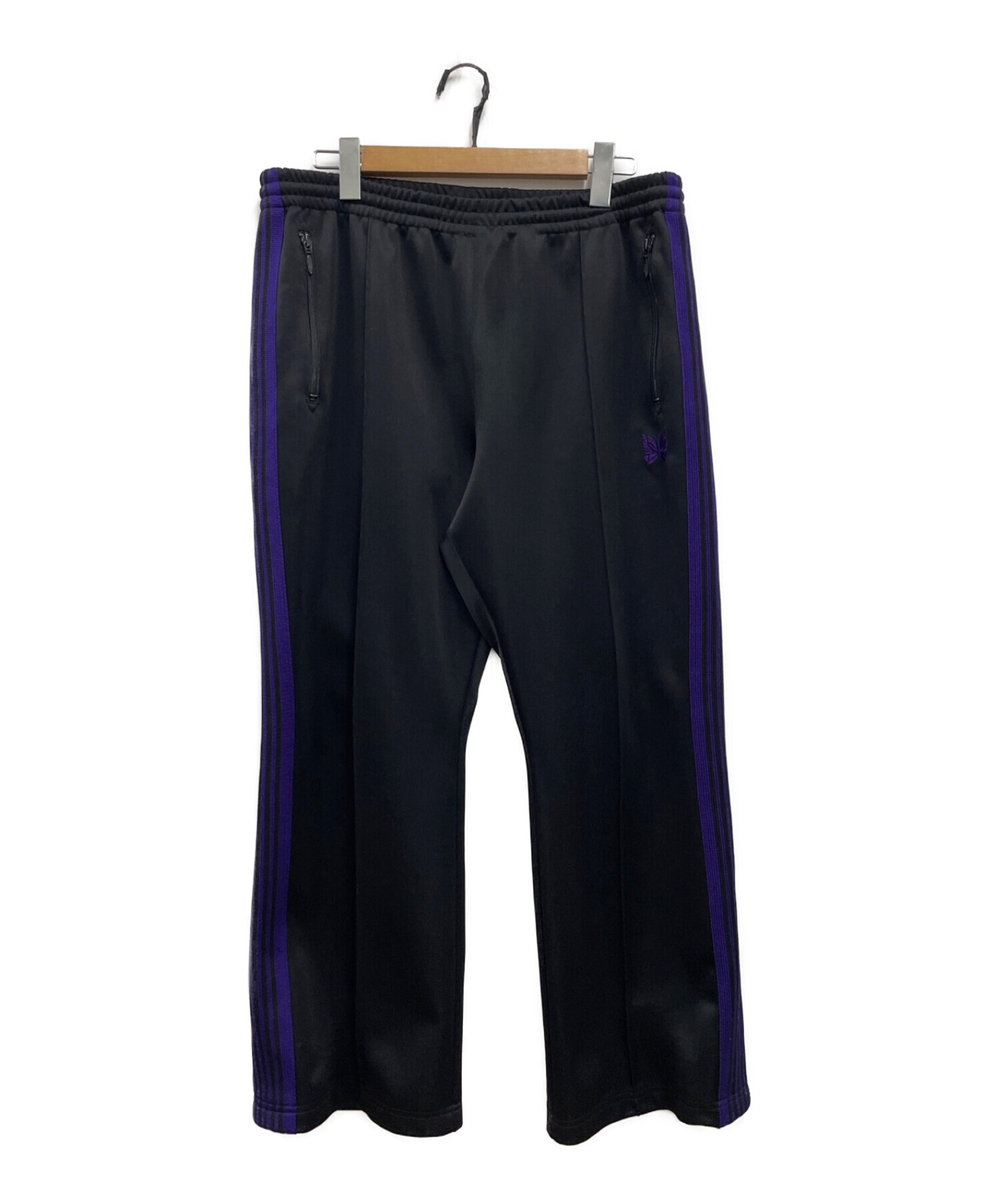 Needles (ニードルズ) Boot Cut Track Pant/ブーツカットトラックパンツ/FK195 ブラック×パープル サイズ:L