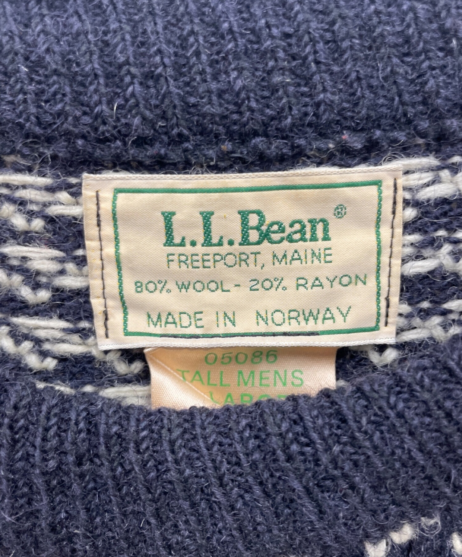 中古・古着通販】L.L.Bean (エルエルビーン) バーズアイニット 80S