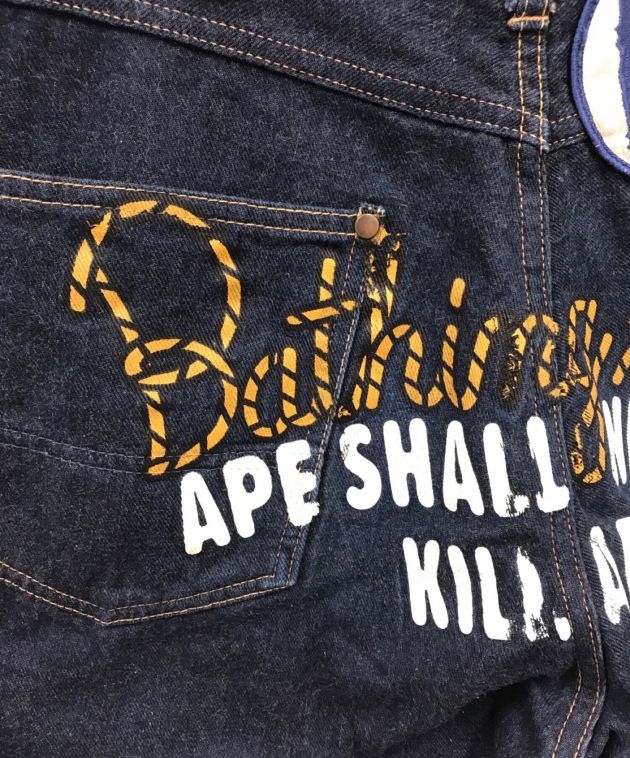 中古・古着通販】A BATHING APE (アベイシングエイプ) ペンキデニム