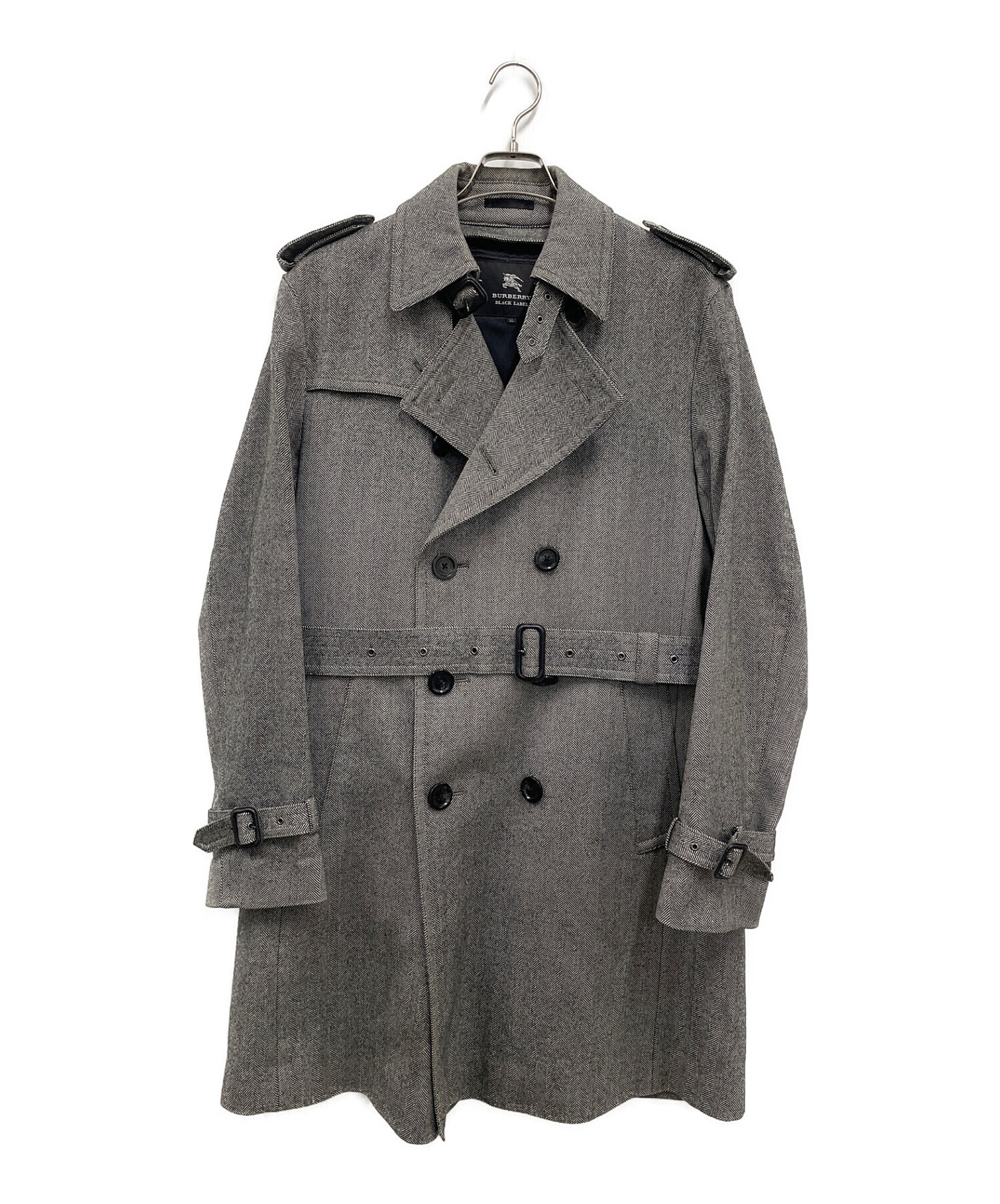 BURBERRY BLUE LABEL (バーバリーブルーレーベル) ライナー付コート/BMC94-303-05 グレー サイズ:LL