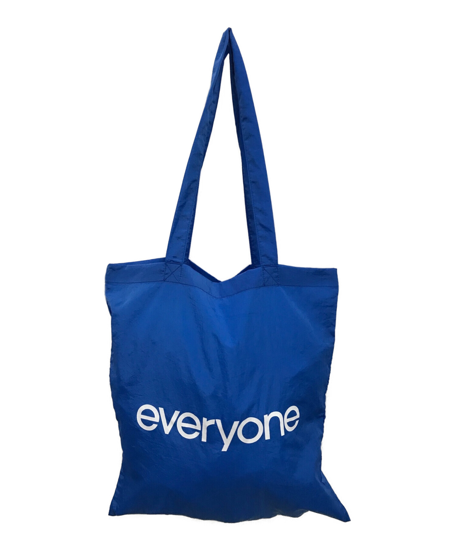 everyone (エブリワン) nylon logo tote bag/ナイロントートバッグ ブルー