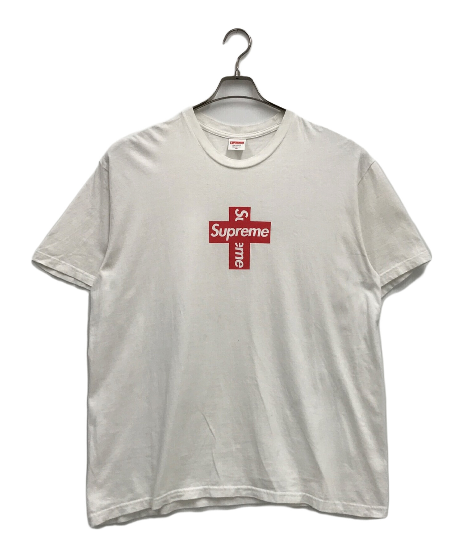 中古・古着通販】Supreme (シュプリーム) Cross Box Logo Tee ホワイト ...