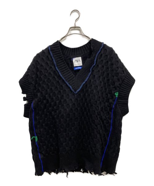 【中古・古着通販】ZARA (ザラ) ADER error (アーダーエラー) ニットベスト ブラック サイズ:M｜ブランド・古着通販  トレファク公式【TREFAC FASHION】スマホサイト