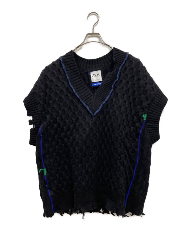 中古・古着通販】ZARA (ザラ) ADER error (アーダーエラー) ニットベスト ブラック サイズ:M｜ブランド・古着通販  トレファク公式【TREFAC FASHION】スマホサイト