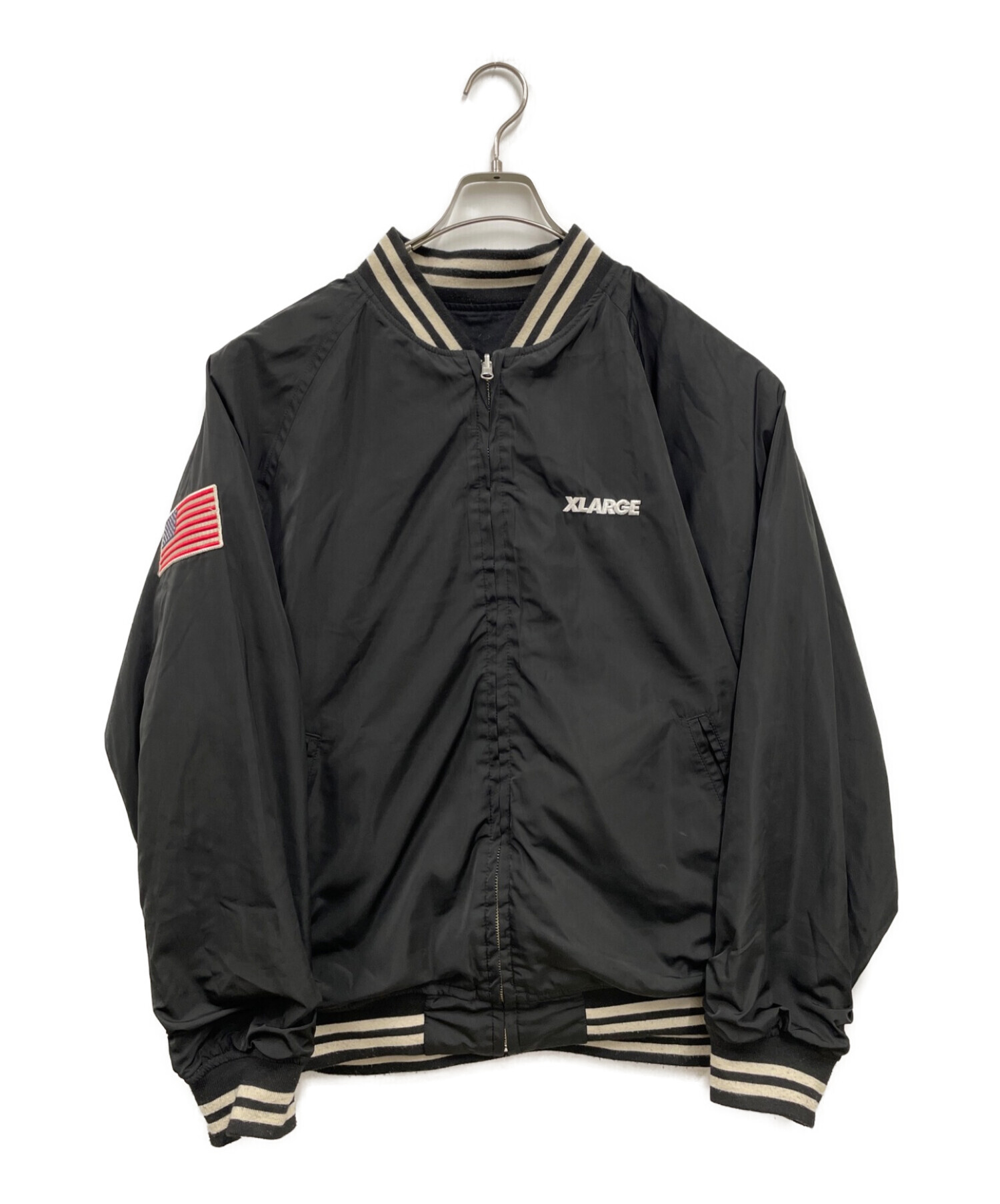 XLARGE REVERSIBLE BASEBALL JACKET ブラック-