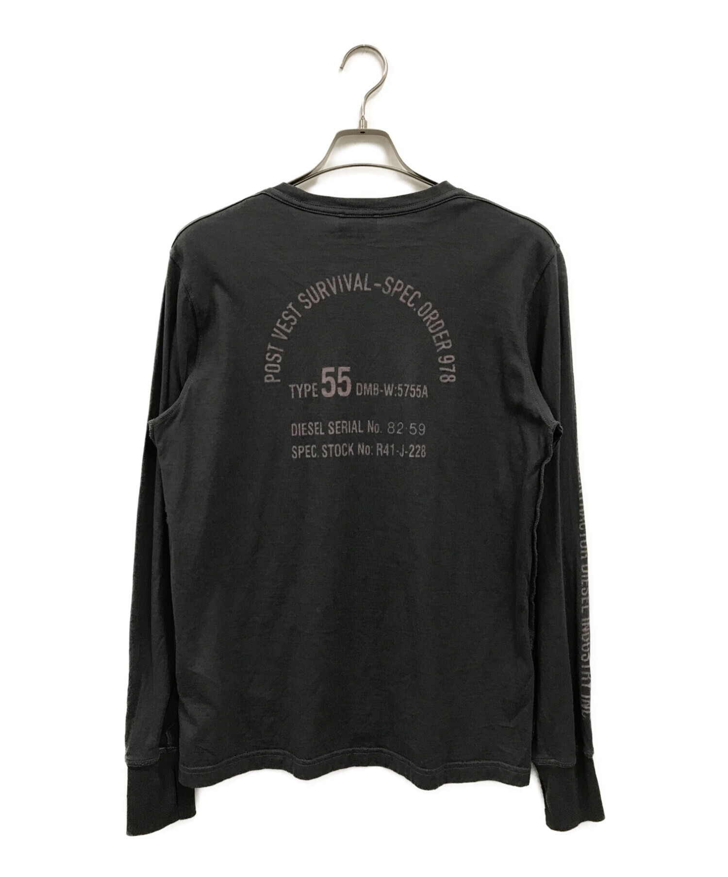 中古・古着通販】DIESEL (ディーゼル) T-JUBIND-LS-SLITS-141 ブラック